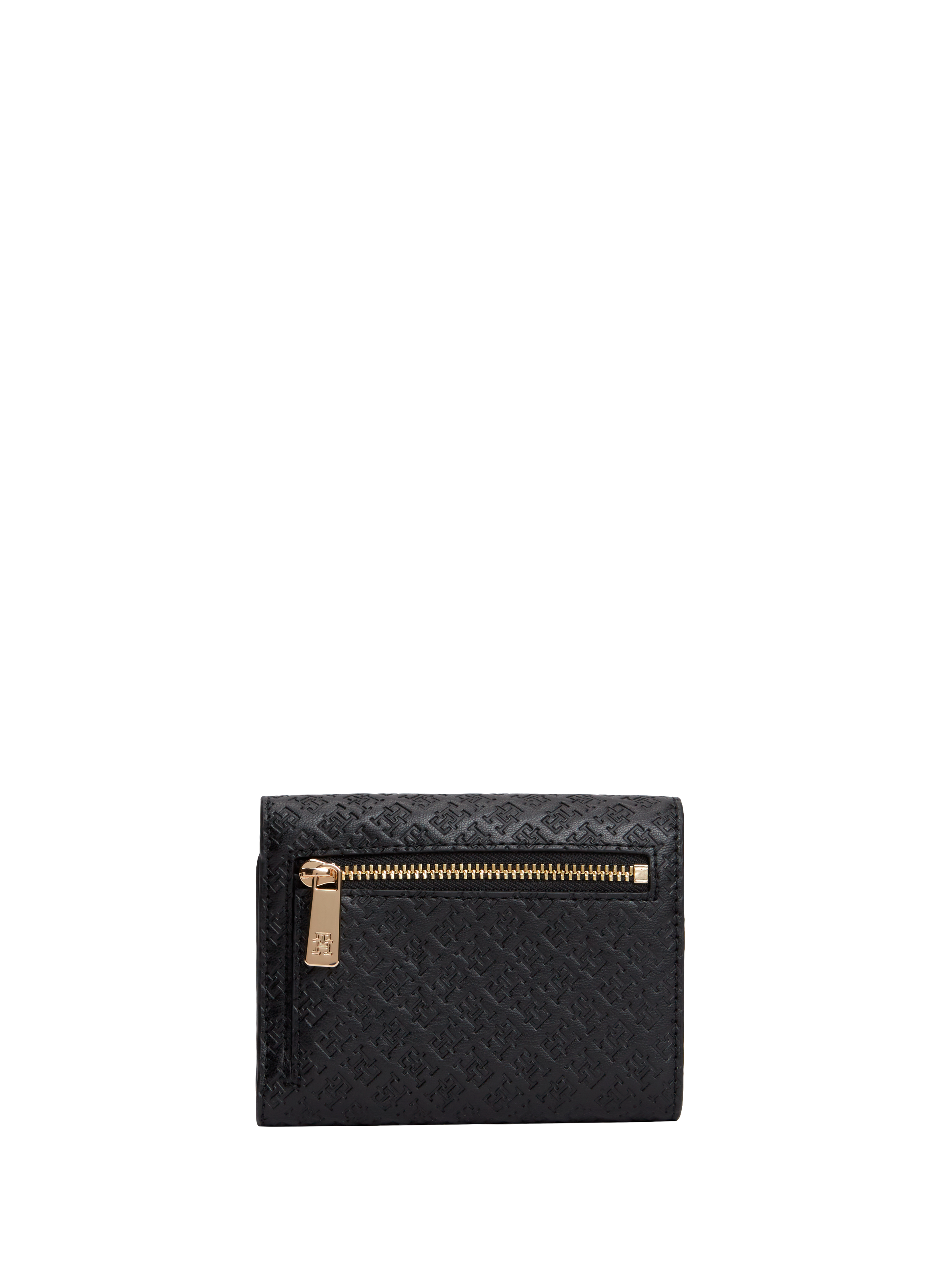 Three-fold monogram wallet TOMMY HILFIGER Black