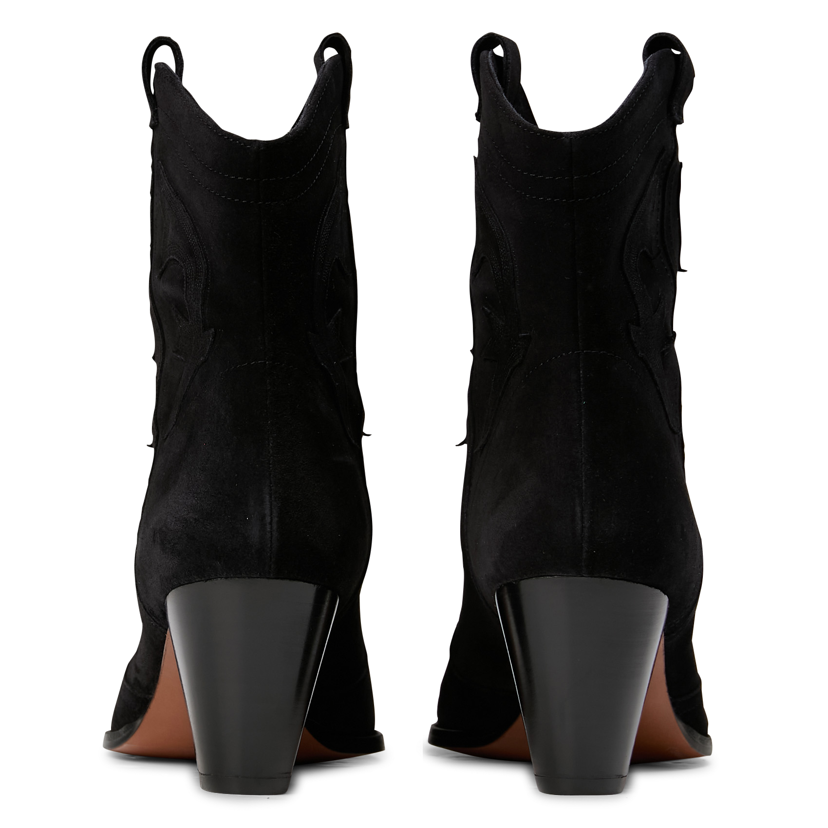 Bottines en cuir velours casey BA&SH Noir