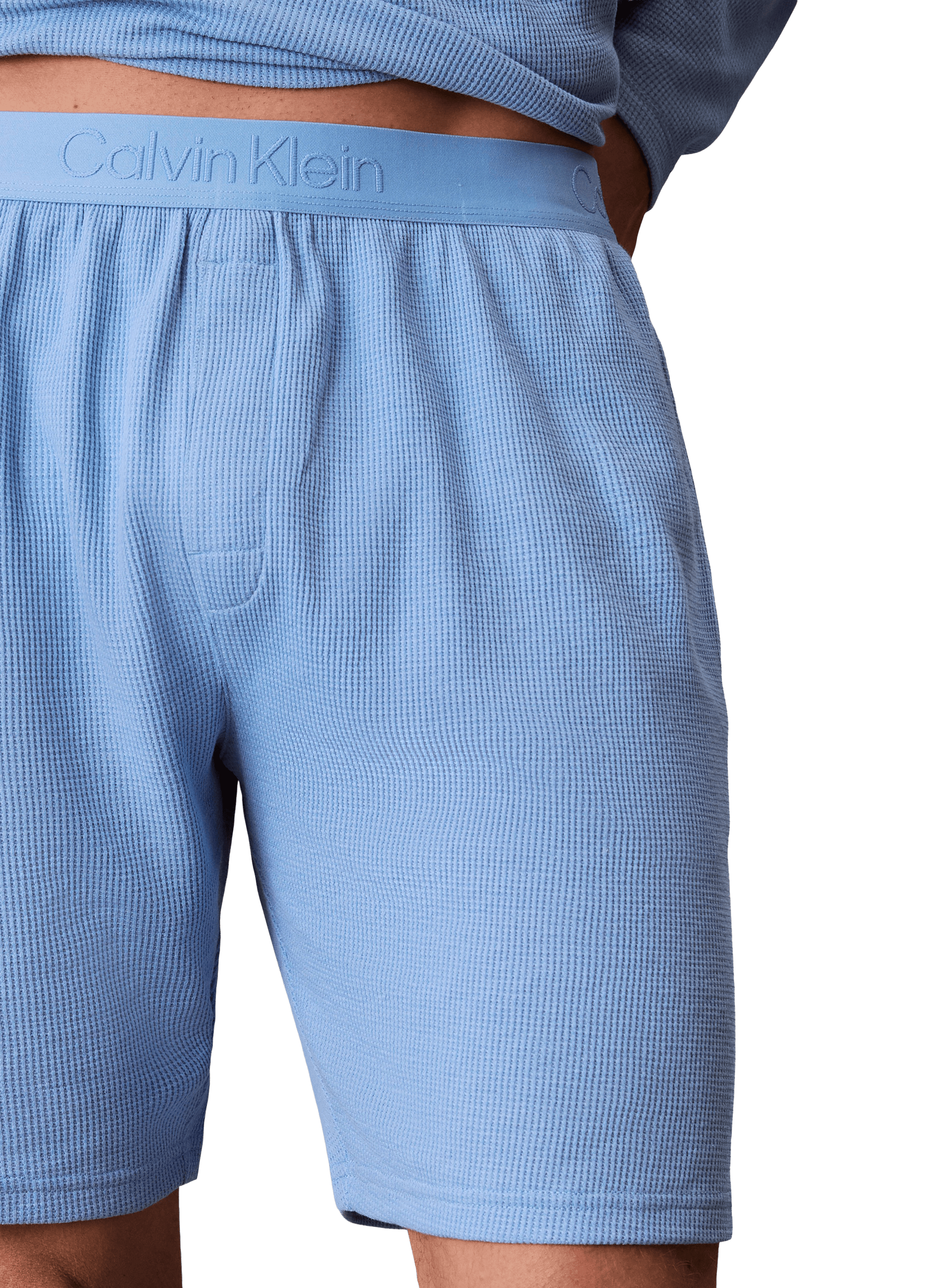 Bas de pyjama en maille de gaufrée CALVIN KLEIN Bleu