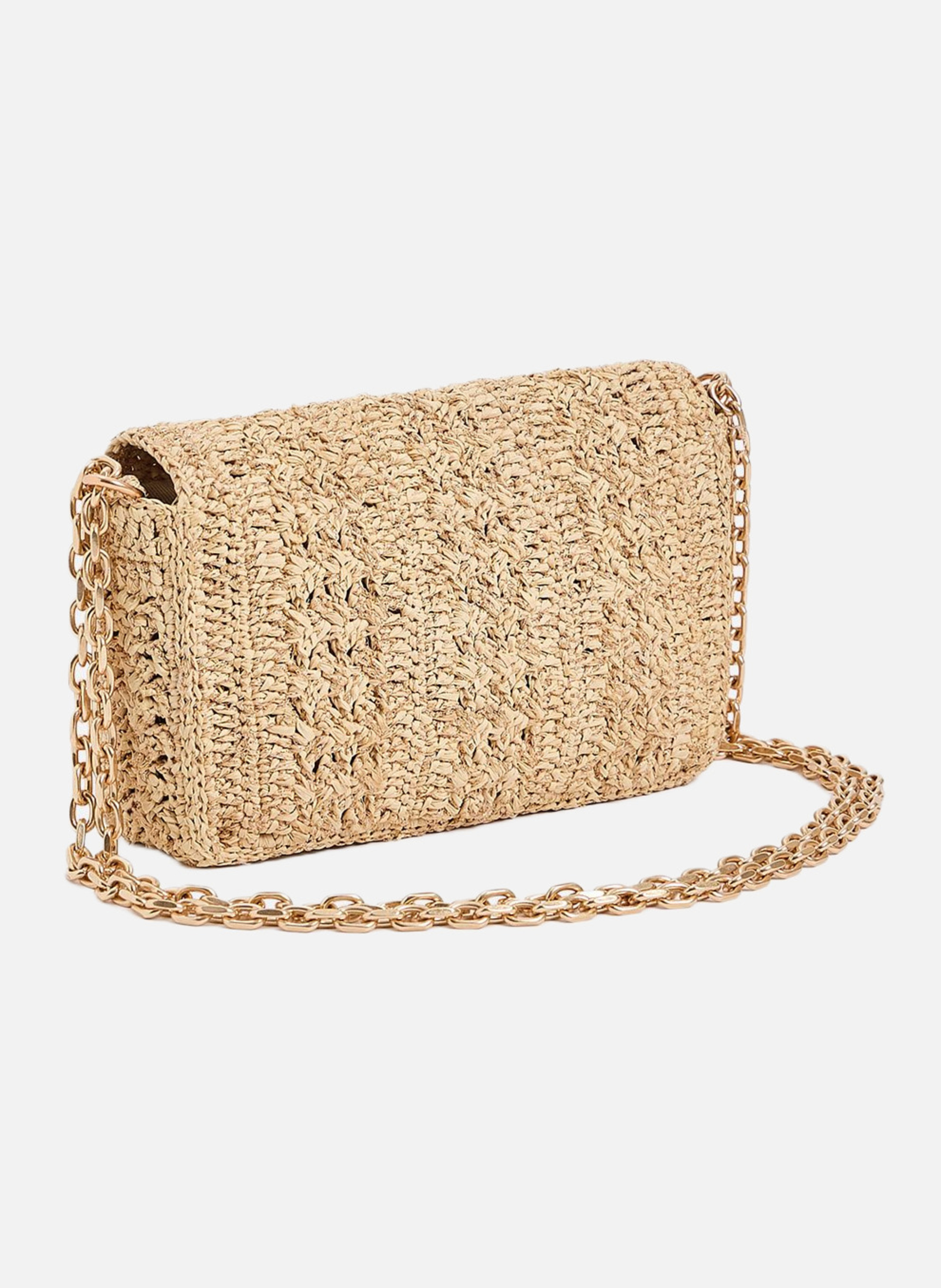 Petit sac moon en raphia VANESSA BRUNO Beige