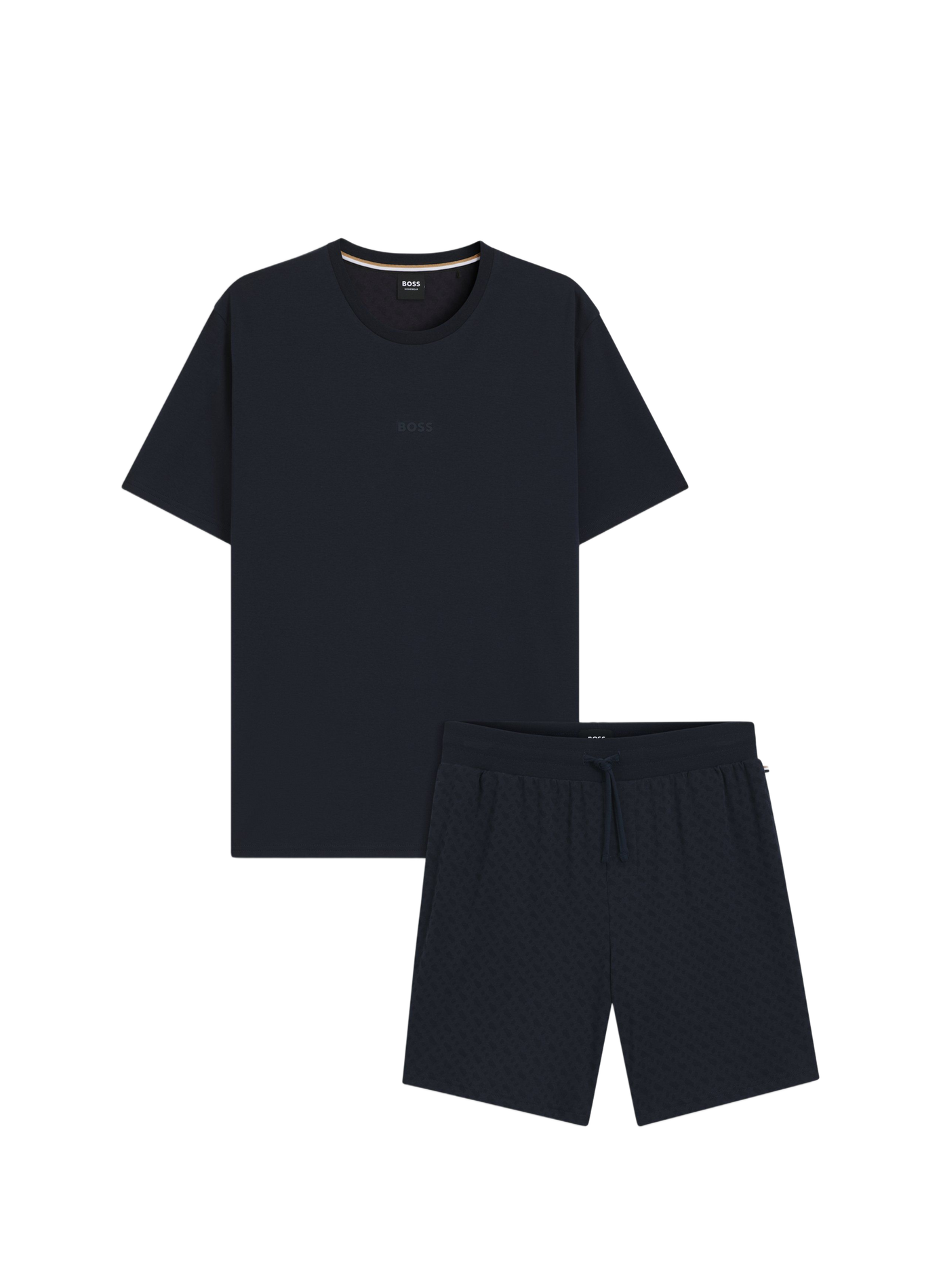 Two-piece cotton pajama set BOSS Blue