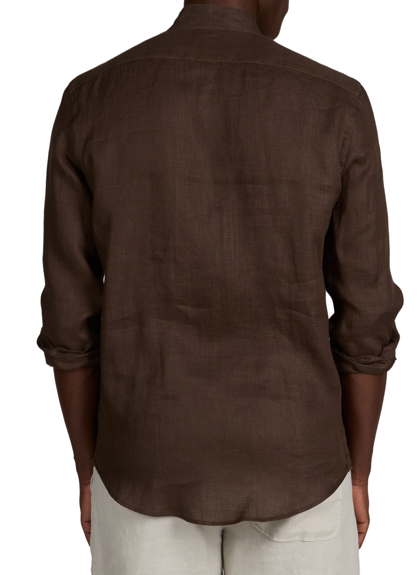 Chemise droite en lin VAN LAACK Marron