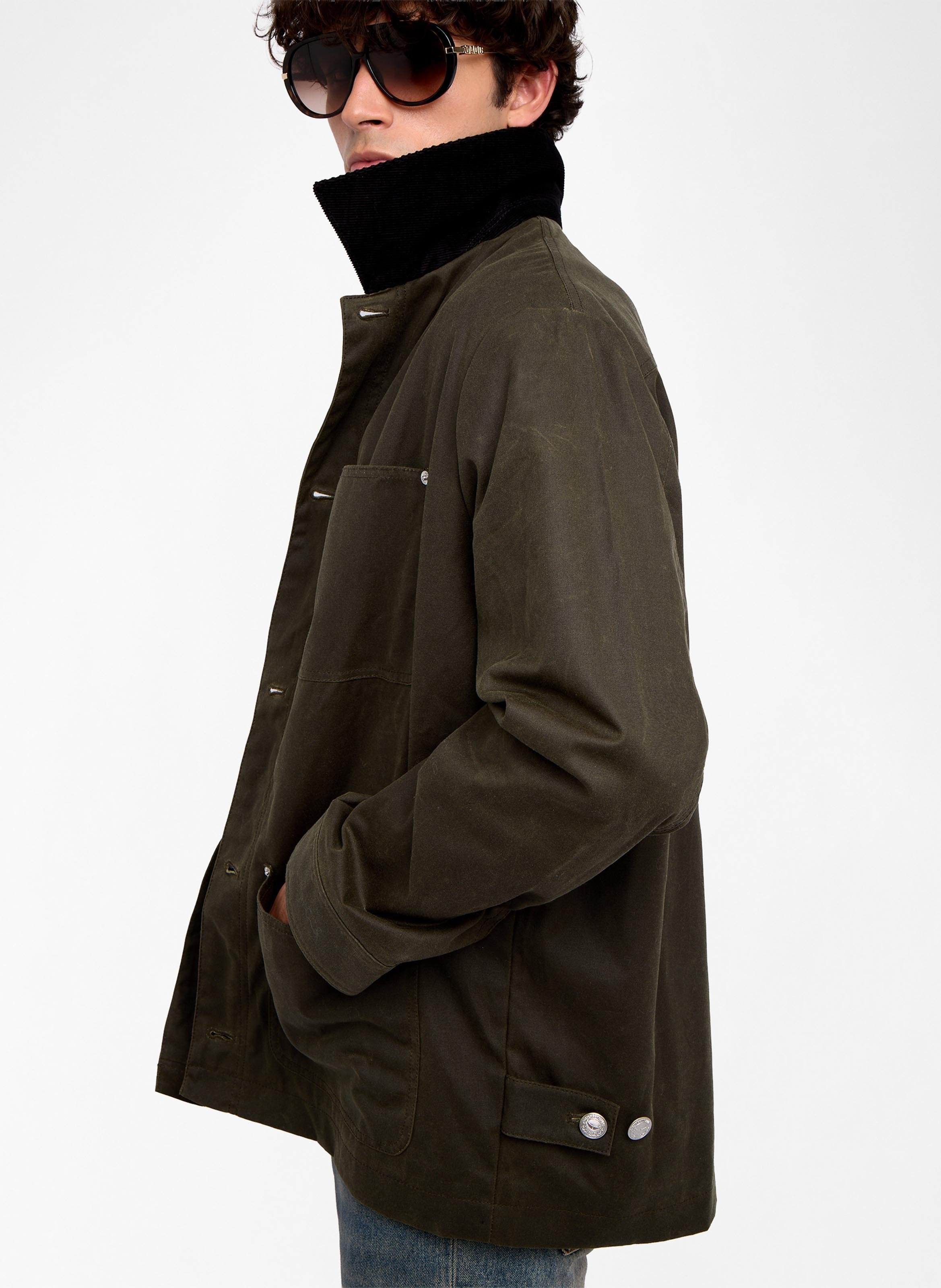 Veste col classique en coton boye ZADIG&VOLTAIRE Kaki