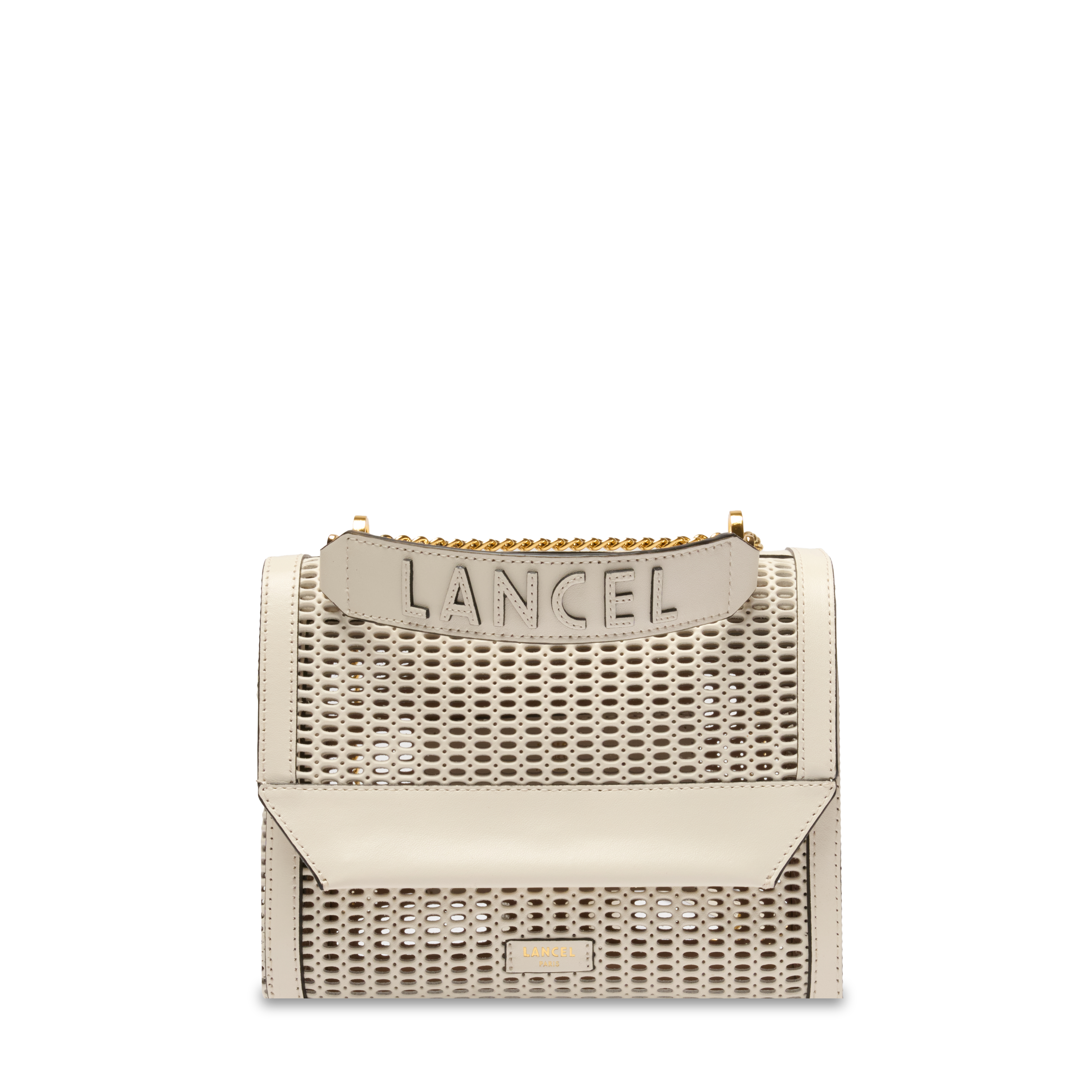 Sac rabat m ninon de lancel en cuir LANCEL Blanc