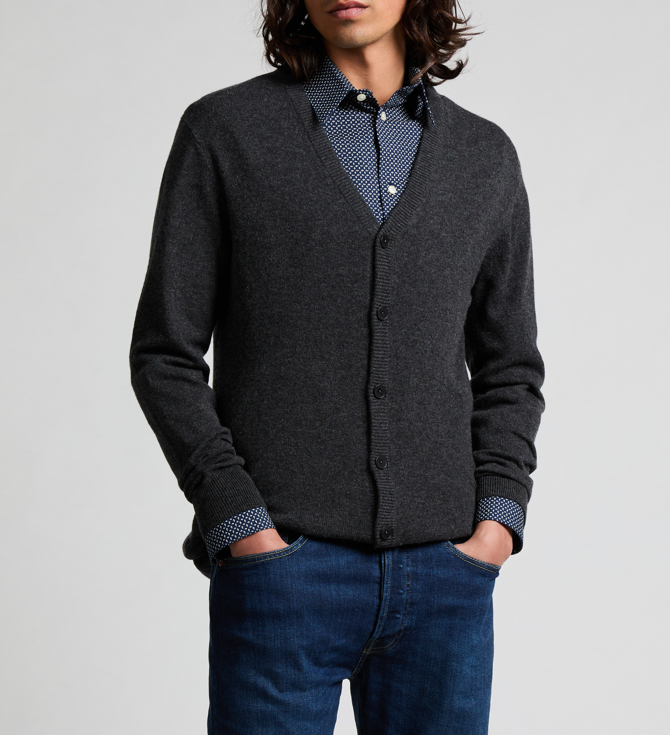 Cashmere cardigan AU PRINTEMPS PARIS Grey