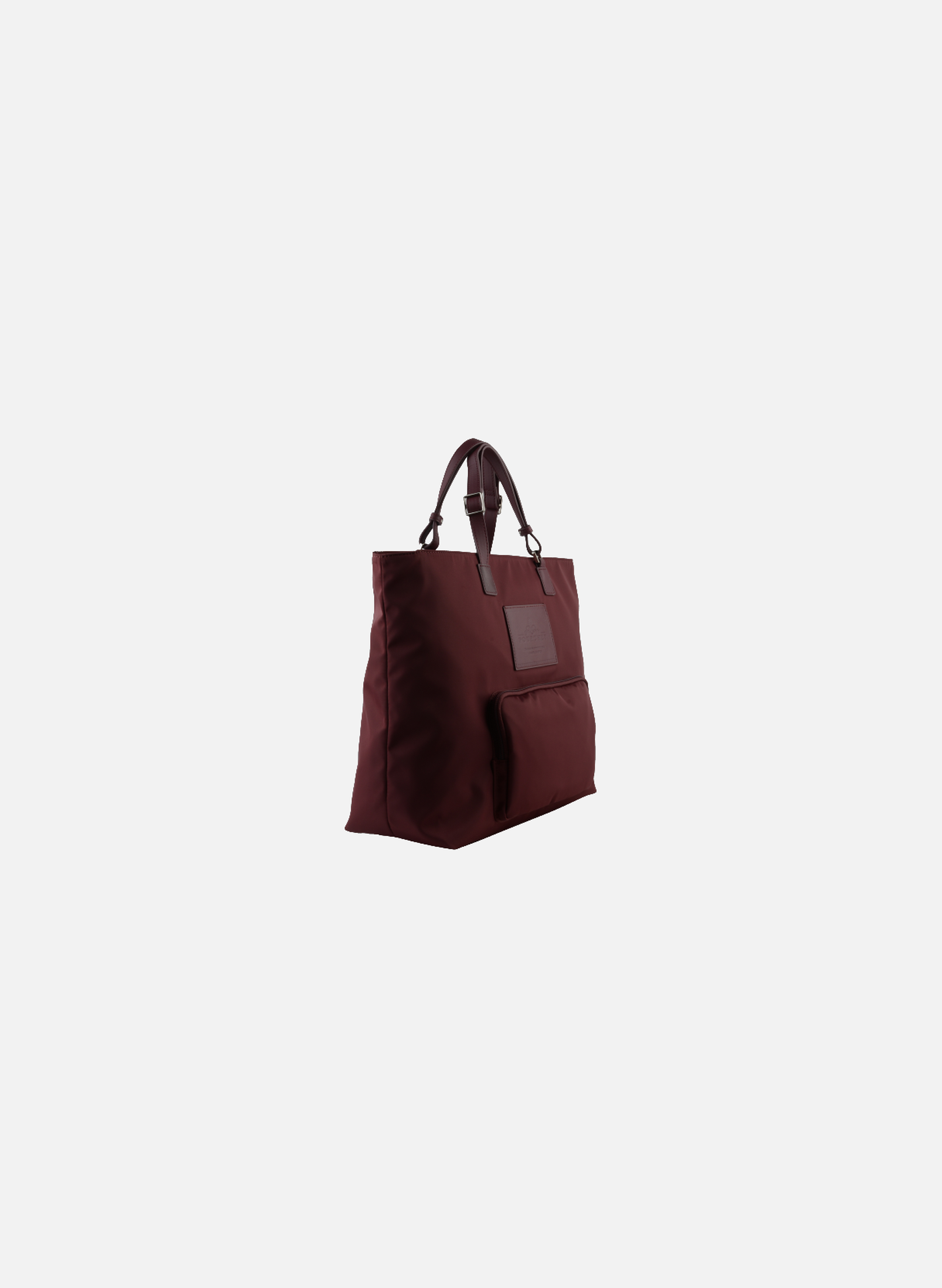 Escale | sac cabas en toile garnie cuir POURCHET Rouge