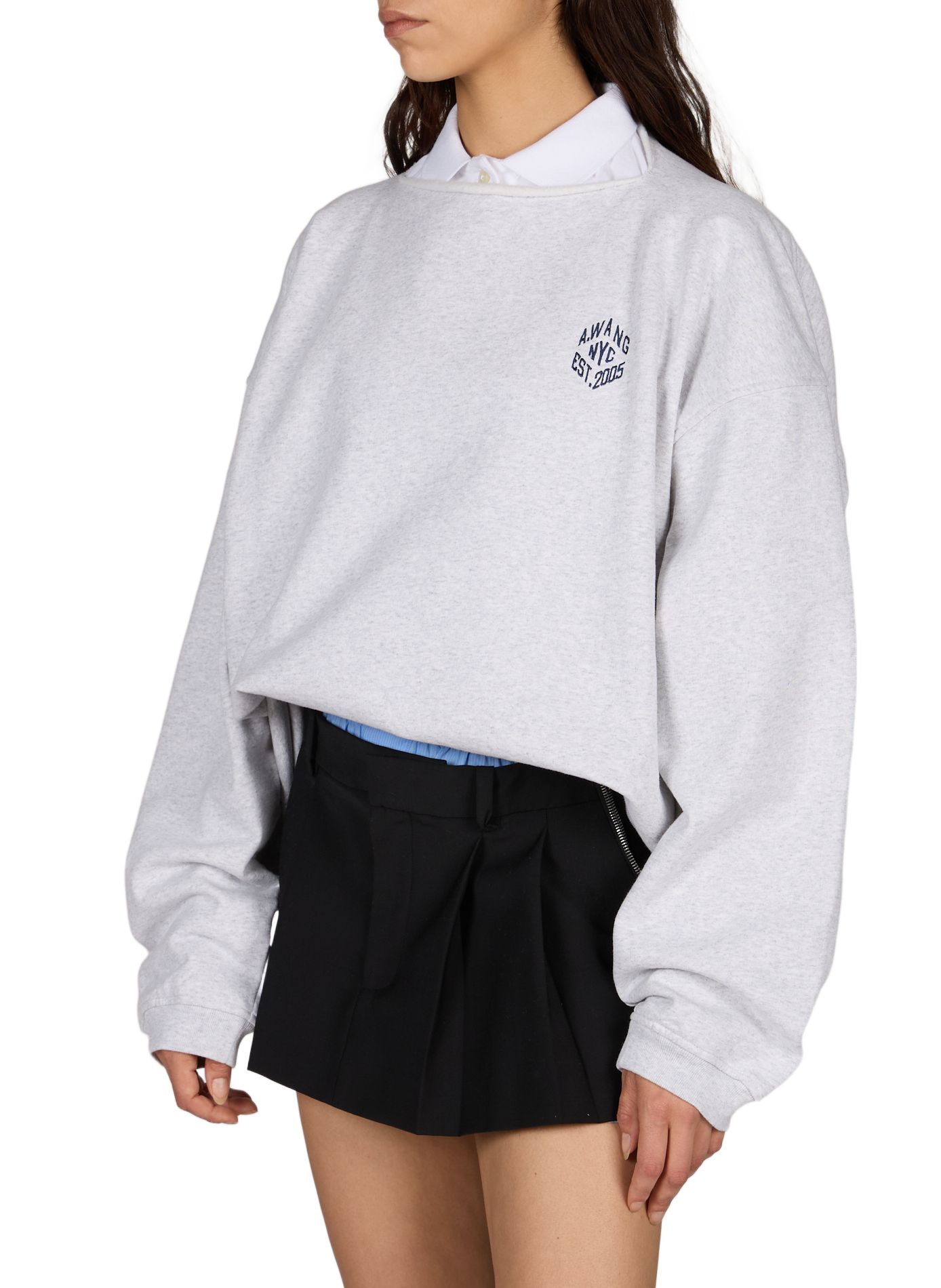 Polo with layered cotton sweater ALEXANDER WANG Multicolour