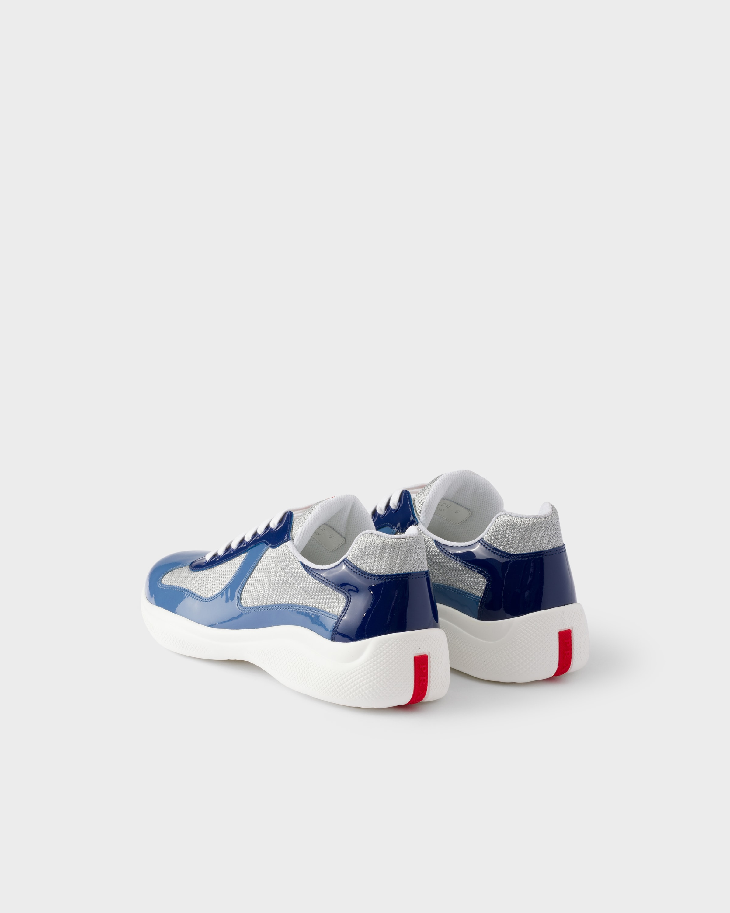 Sneakers prada america’s cup en cuir verni et tiss PRADA Bleu