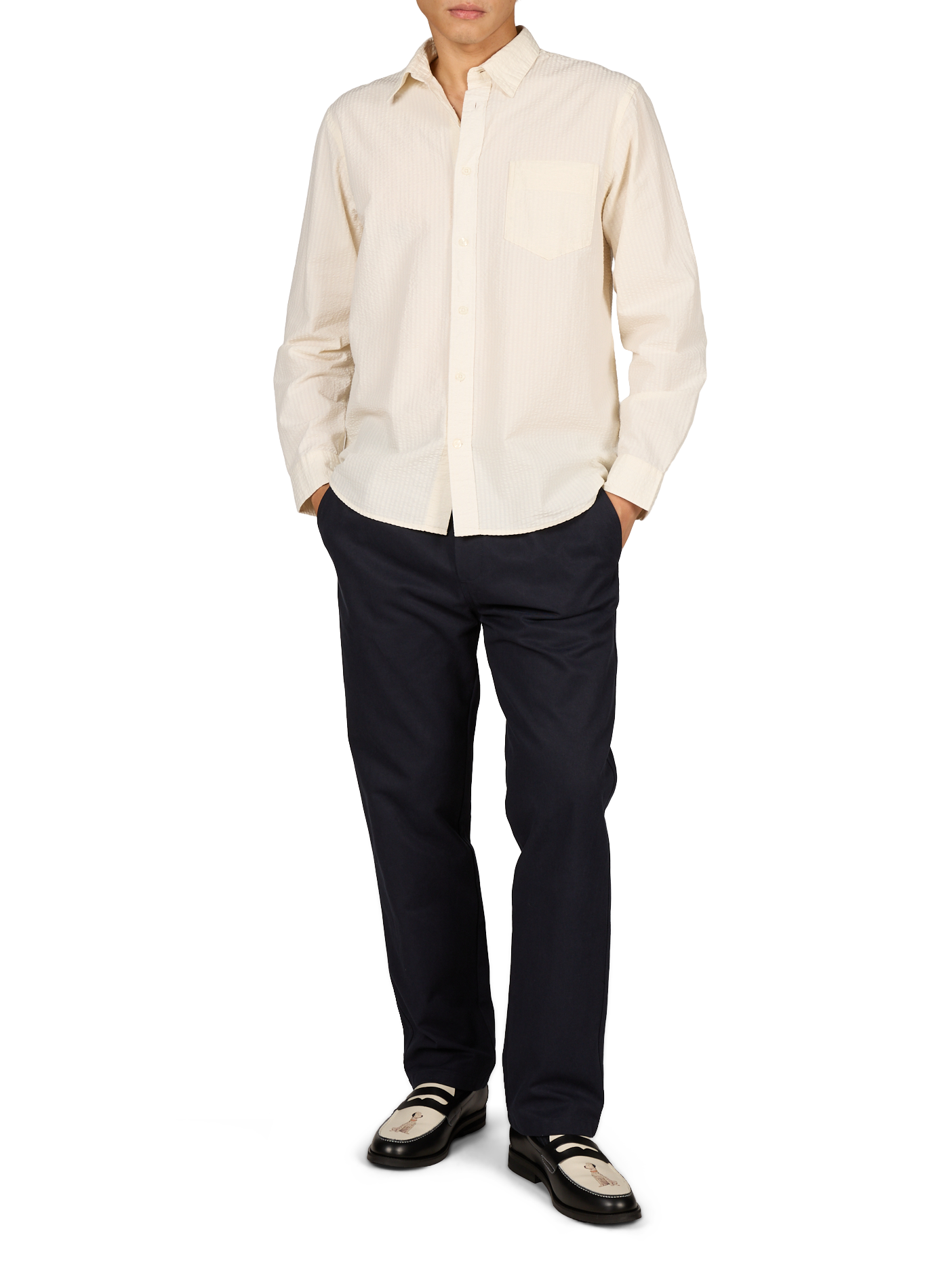 Gerade Baumwollbluse SELECTED Beige
