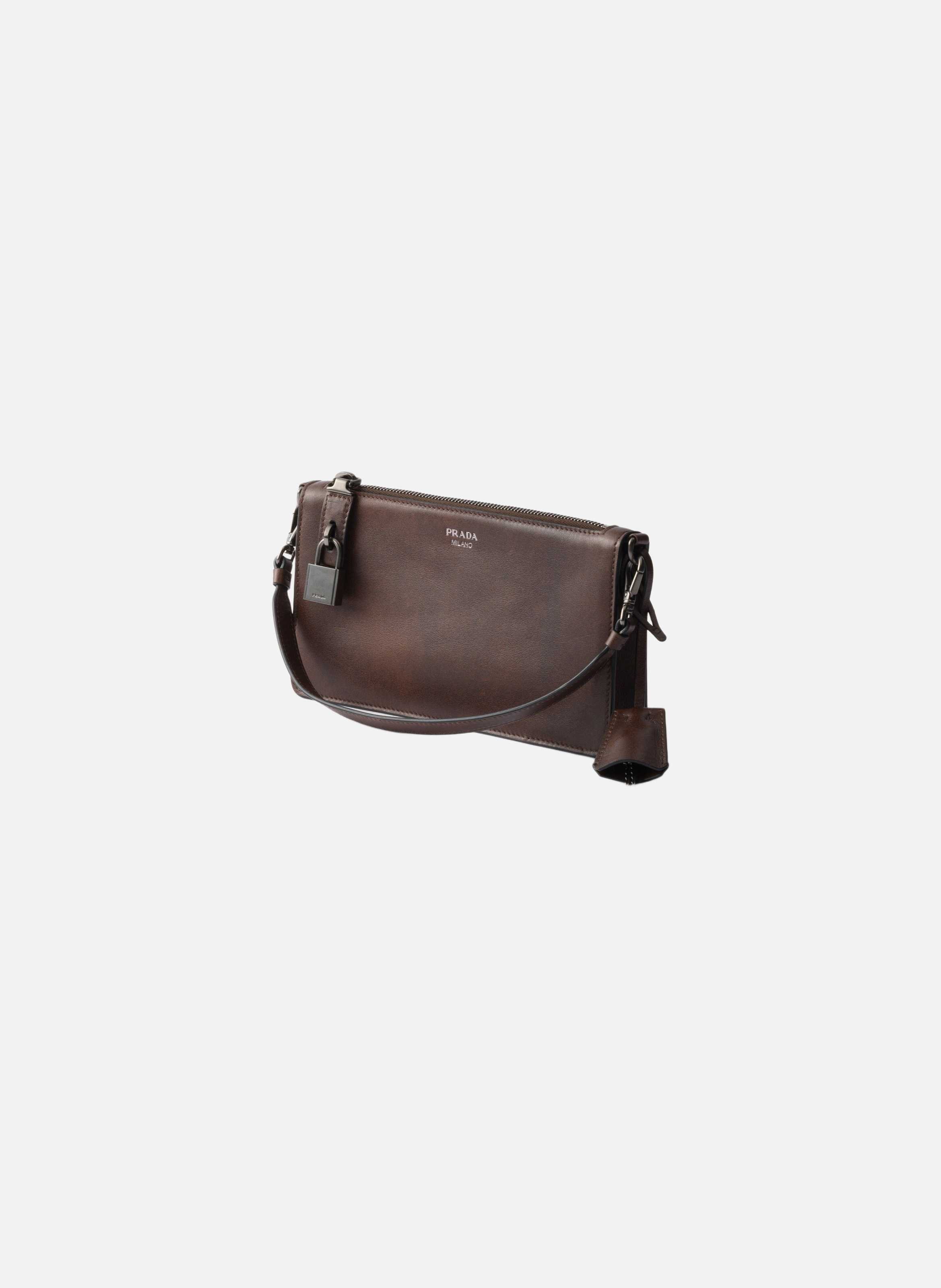 Pochette en cuir PRADA Marron