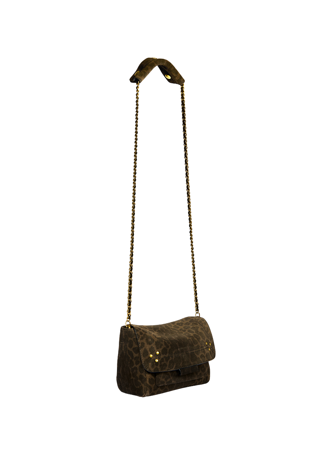 Schultertasche Lulu S aus Leder JÉRÔME DREYFUSS Khaki