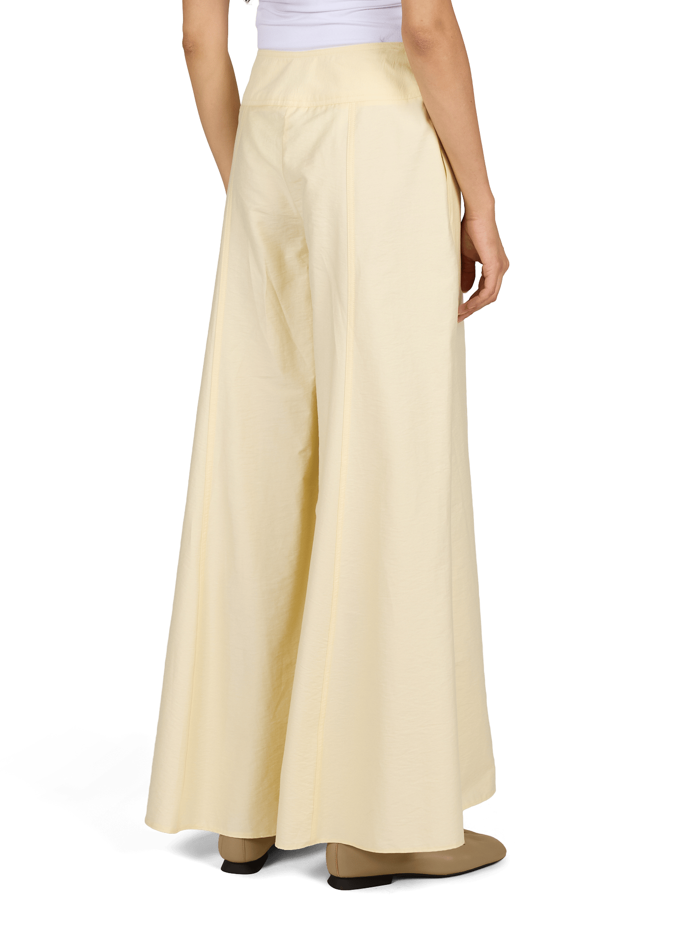 Weite Baumwollhose TOPSHOP Beige