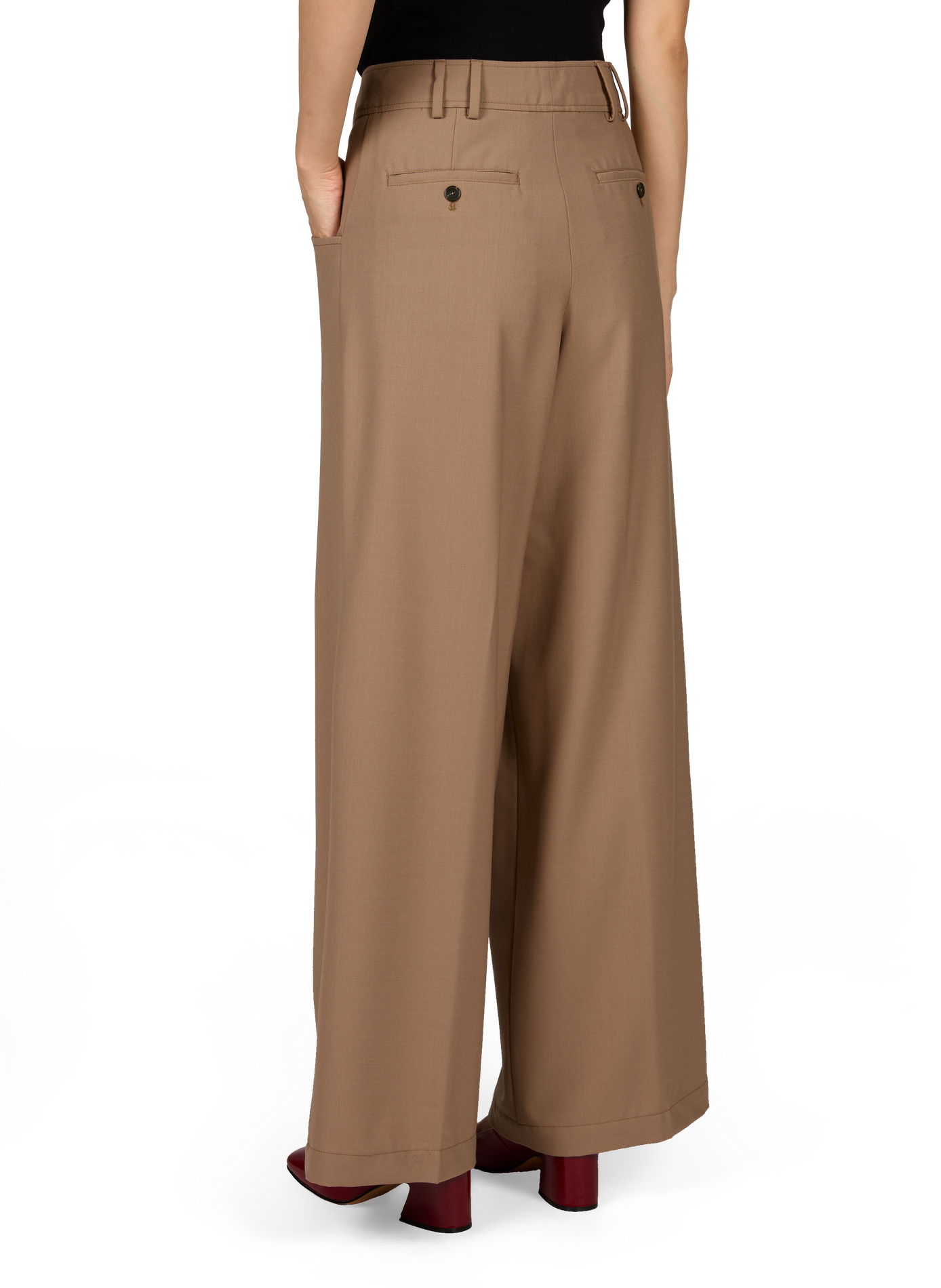 Weite Hose aus Wollmischung CLOSED Beige