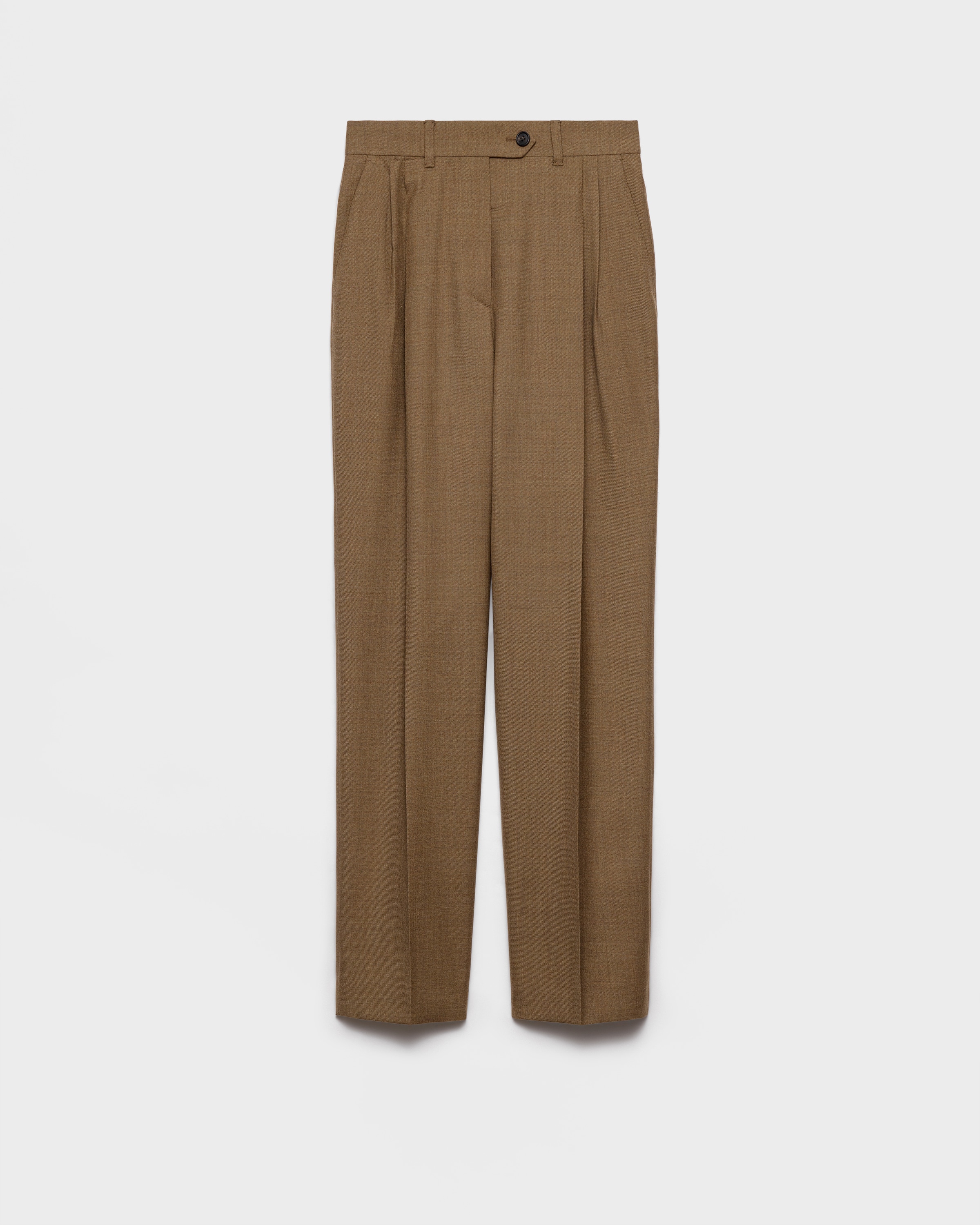 Pantalon en laine PRADA Marron