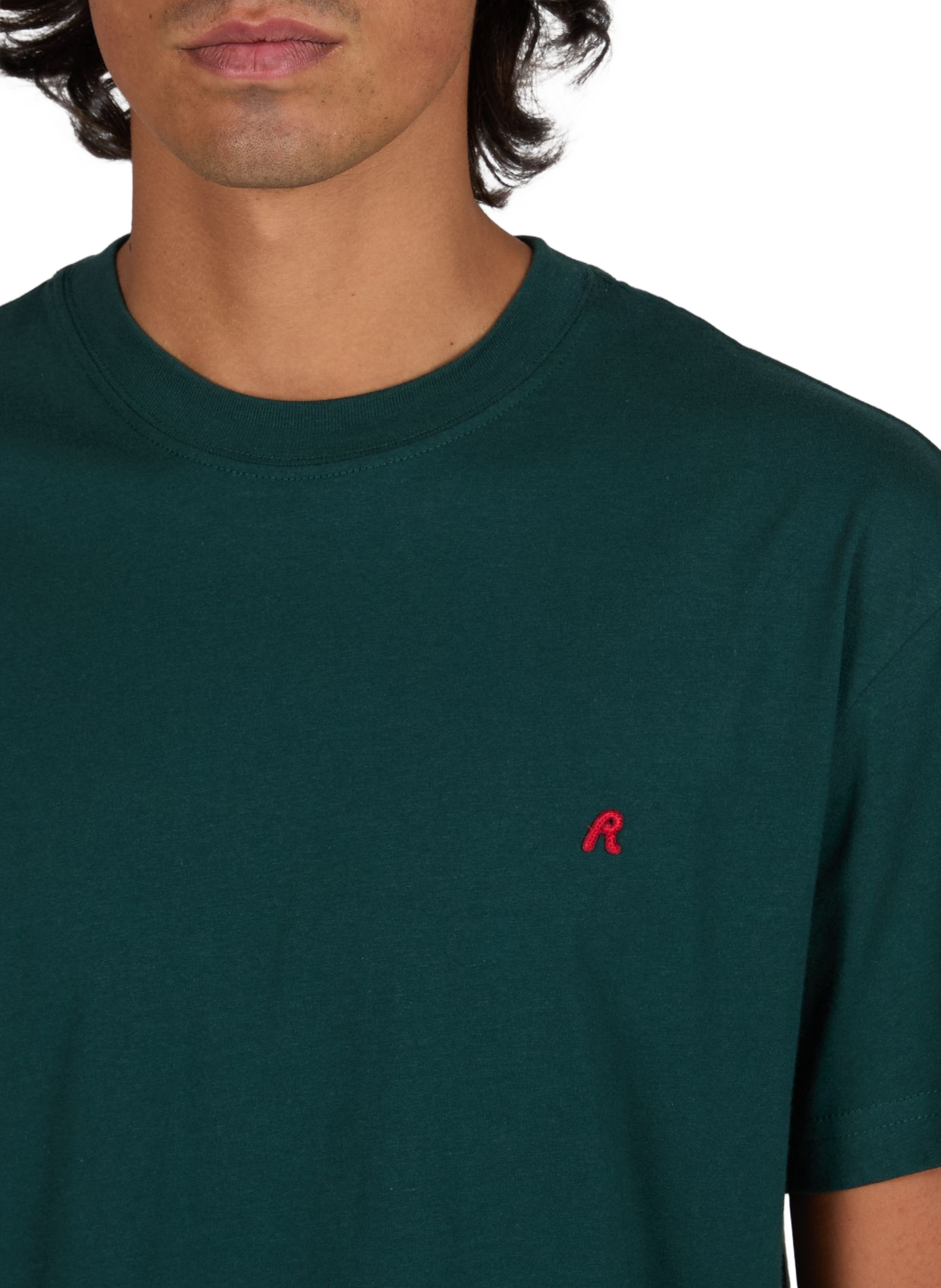Gerader Rundhalsausschnitt aus Baumwolle-T-Shirt REPLAY Grun