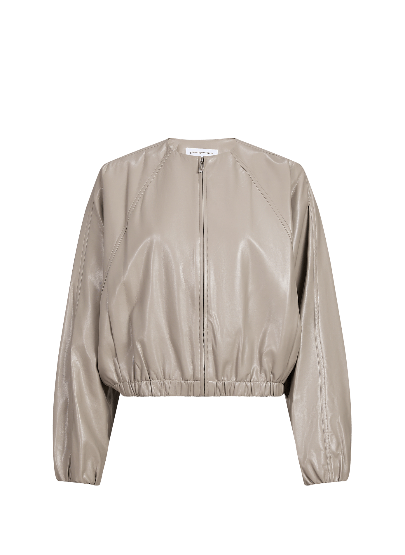 Kurze einfarbige Jacke ADOLFO DOMINGUEZ Grau