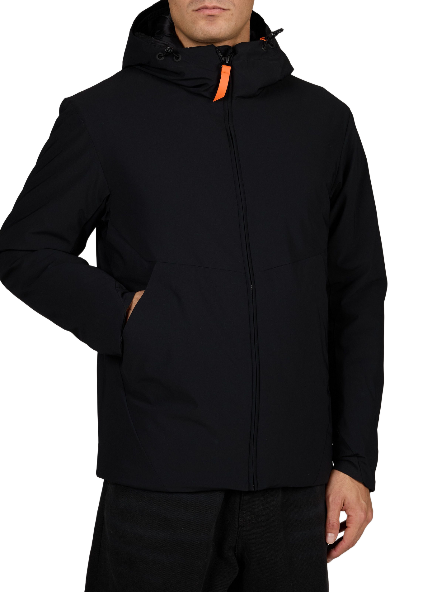 High-neck hooded jacket GERTRUDE Black