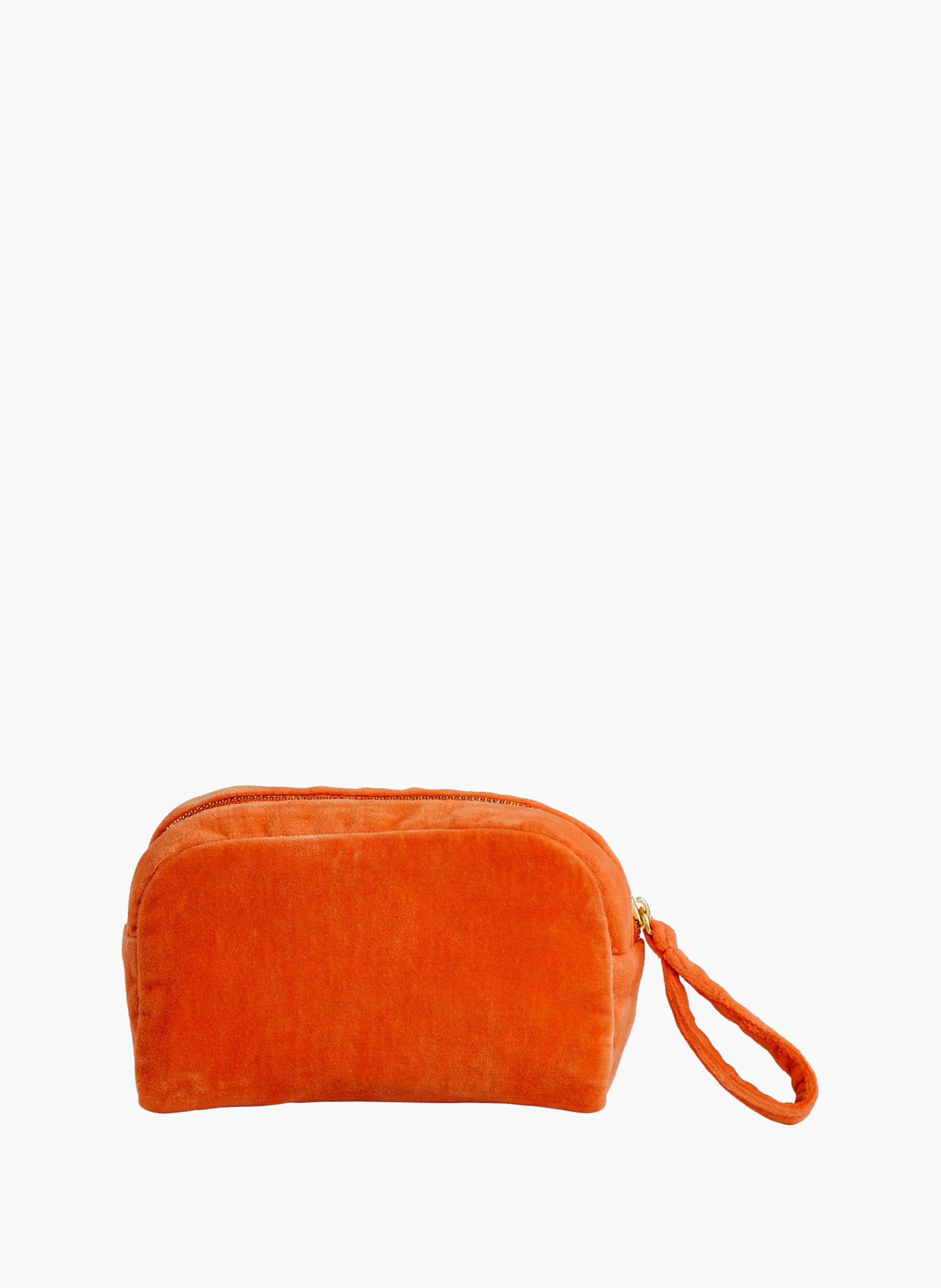 Trousse en velours, romy DESFORGES Orange