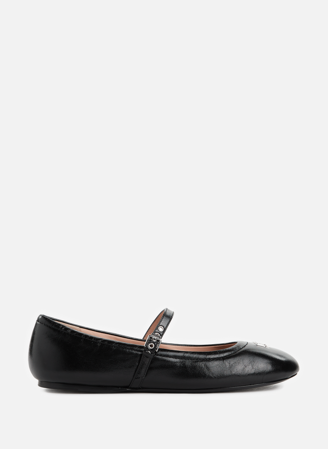 Leather ballet flats MOSCHINO