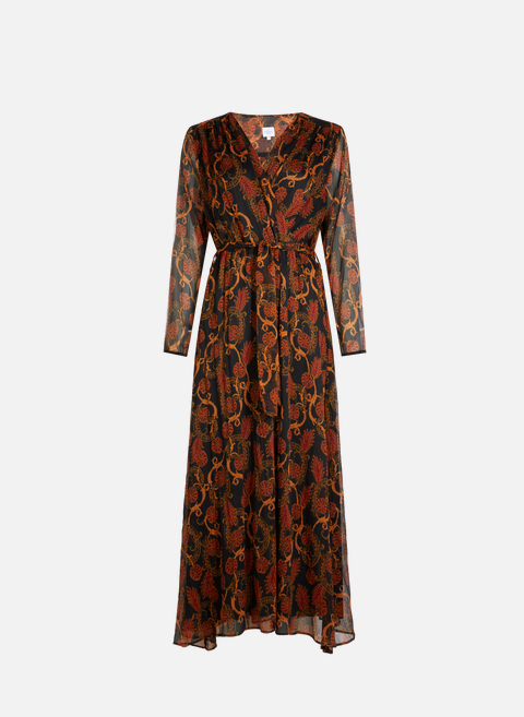 Long dress with jacquard pattern MulticolorAU PRINTEMPS PARIS 