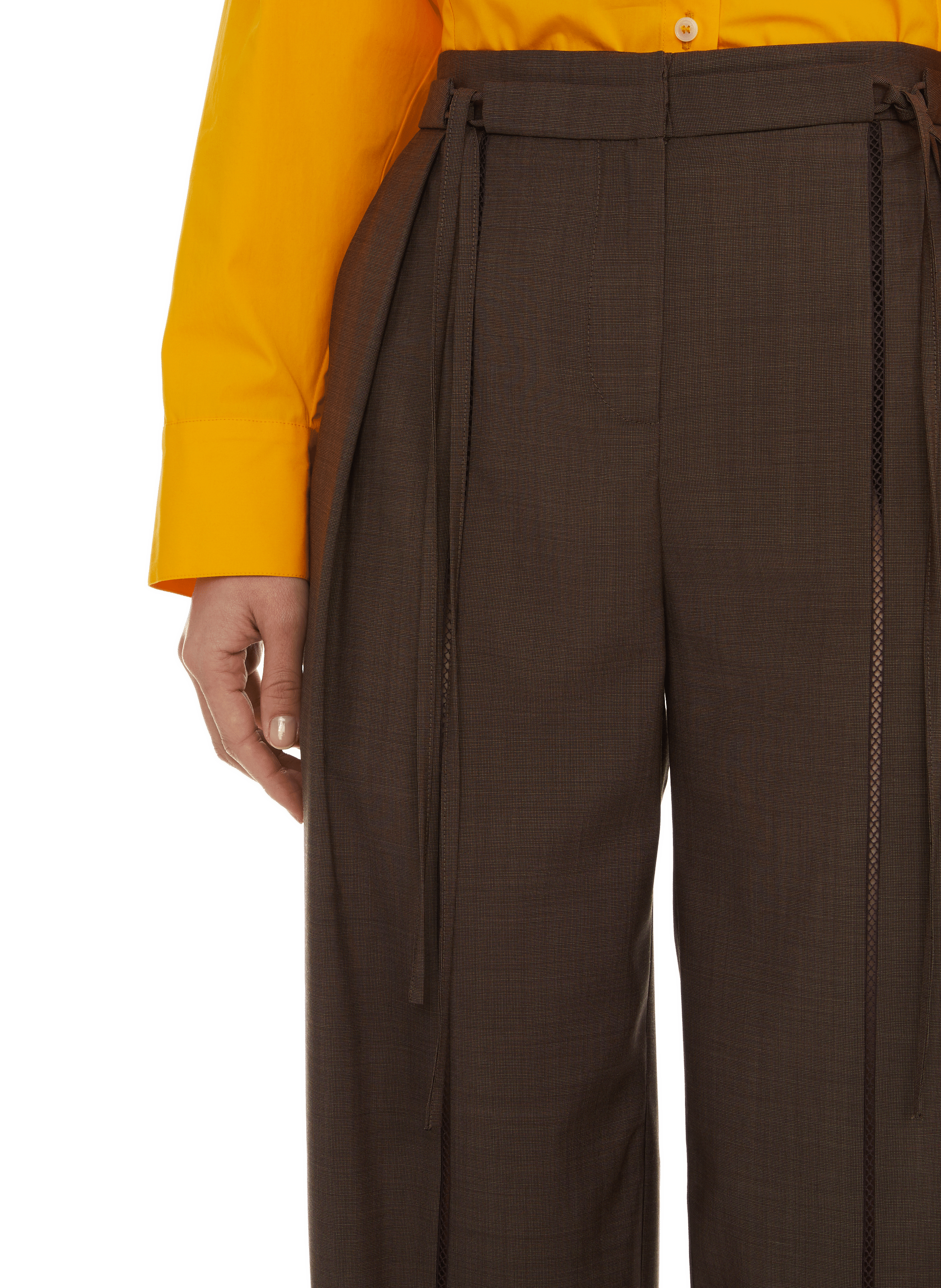 Pantalon en laine  EUDON CHOI Marron