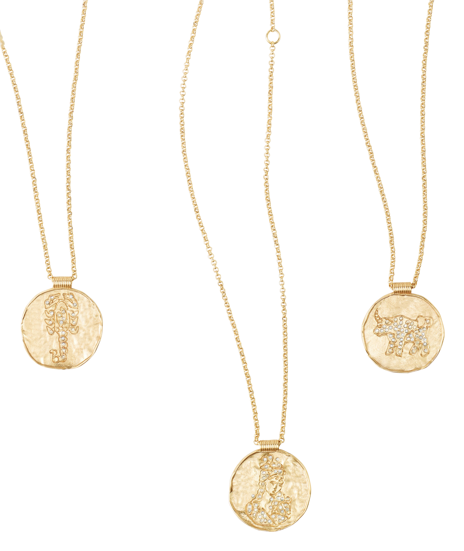 Collier à médaille signe astrologique MAJE Doré