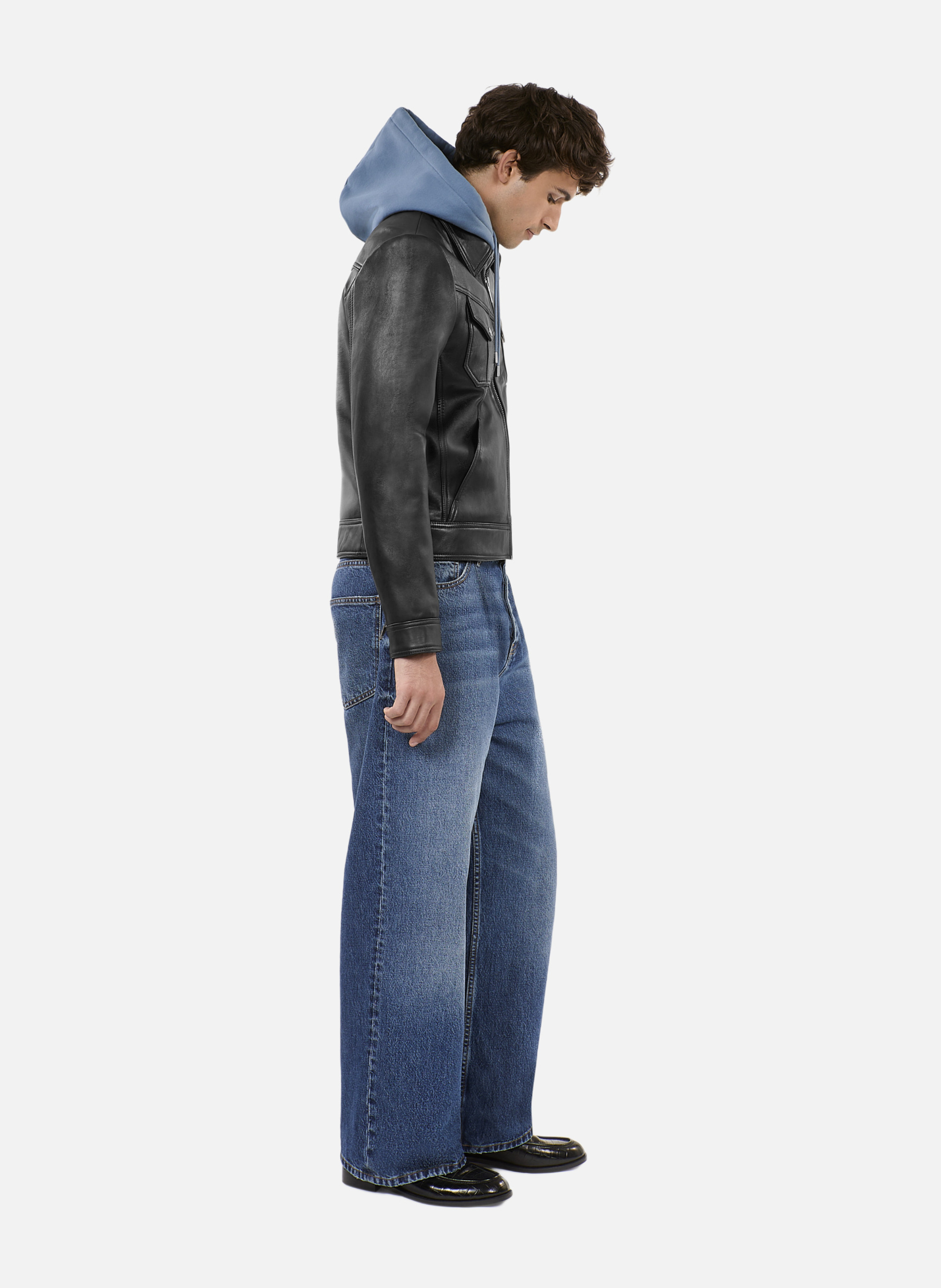 Blouson en cuir THE KOOPLES Noir
