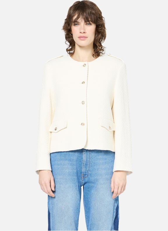Veste en tweed uni - ronie Beige by GERARD DAREL GERARD DAREL Veste en tweed uni - ronie Beige