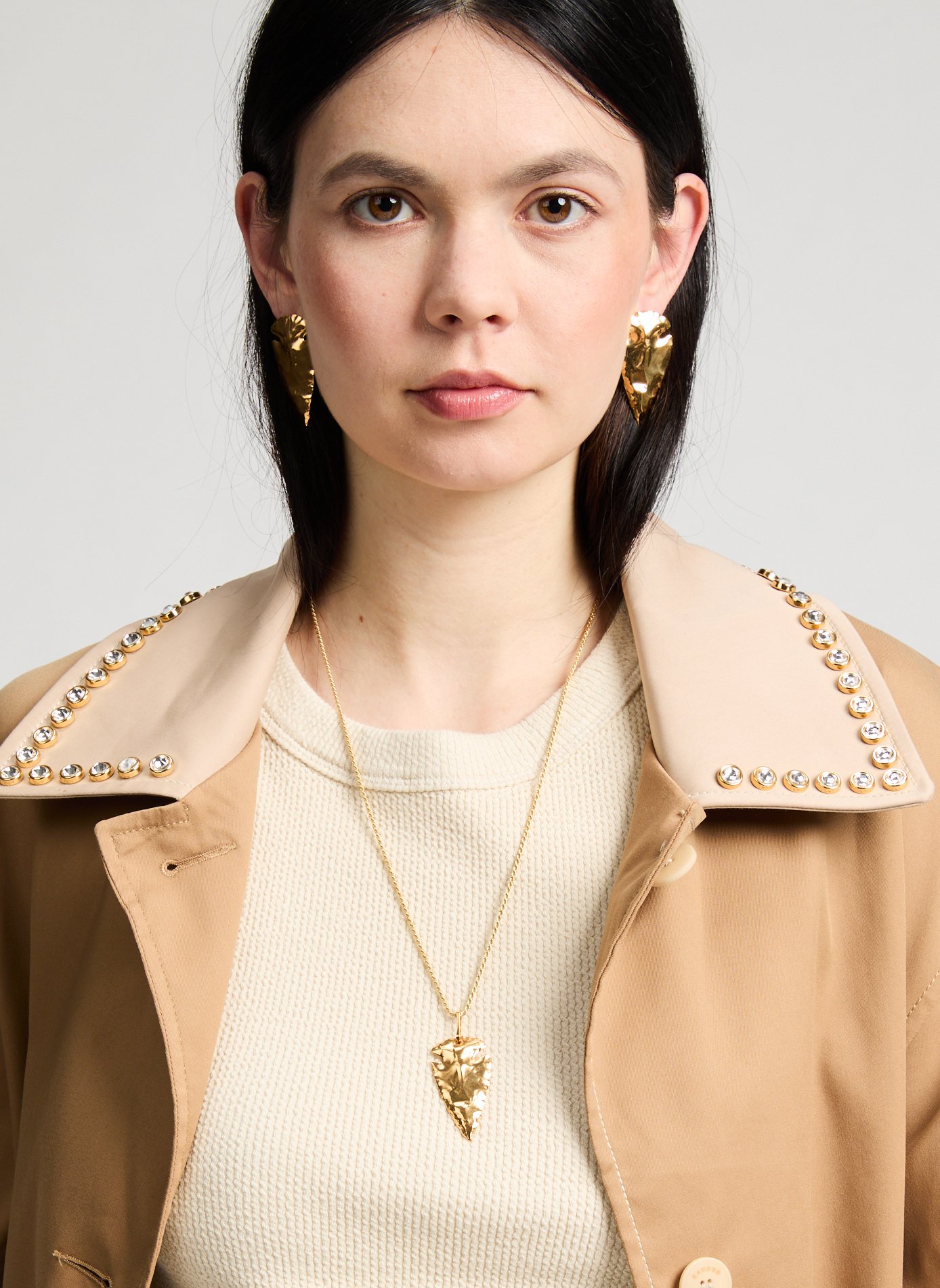 Collier Sepia Large Cord HERMINA ATHENS Doré