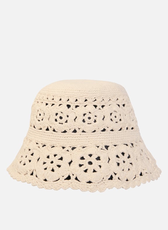 Chapeau ajouré en coton Beige by MAJE MAJE Chapeau ajouré en coton Beige