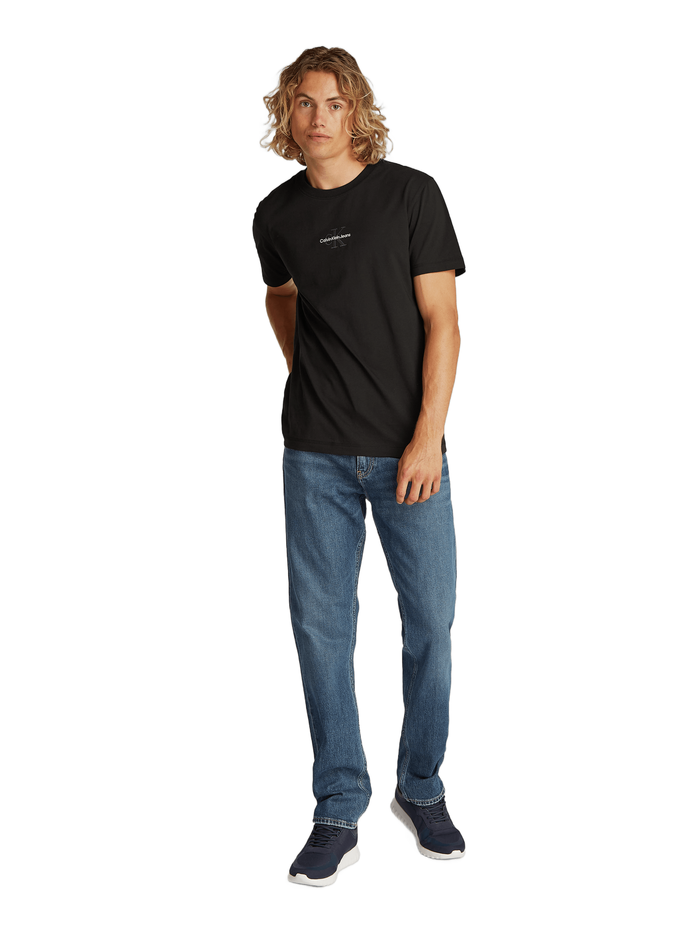 T-shirt logo en coton  CALVIN KLEIN Noir