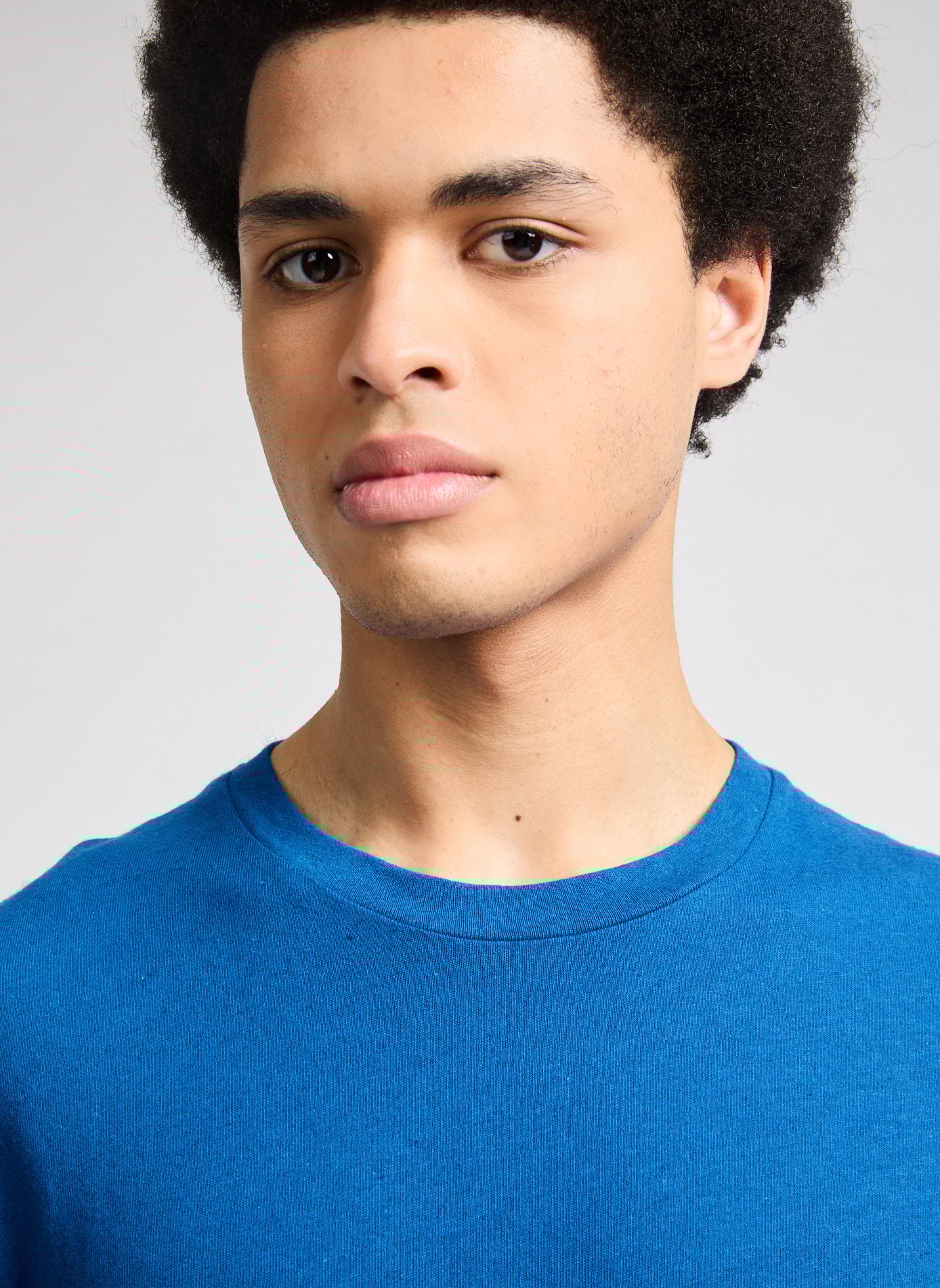 T-shirt en coton et lin AU PRINTEMPS PARIS Bleu