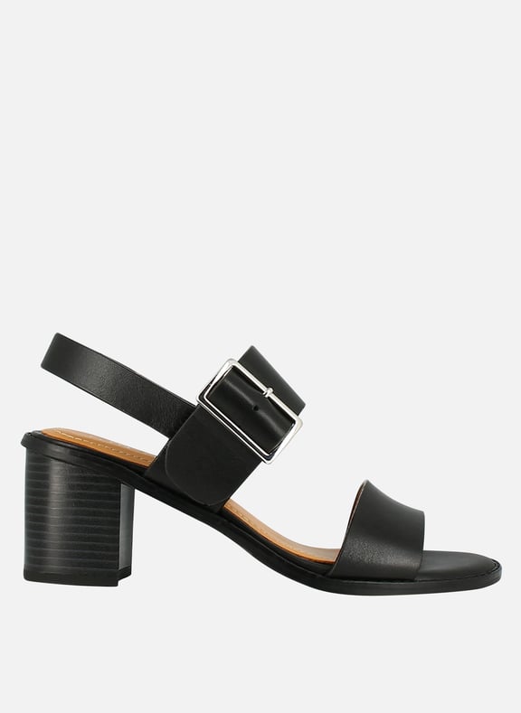 Sandales à talon en cuir acre Noir by JONAK JONAK Sandales à talon en cuir acre Noir
