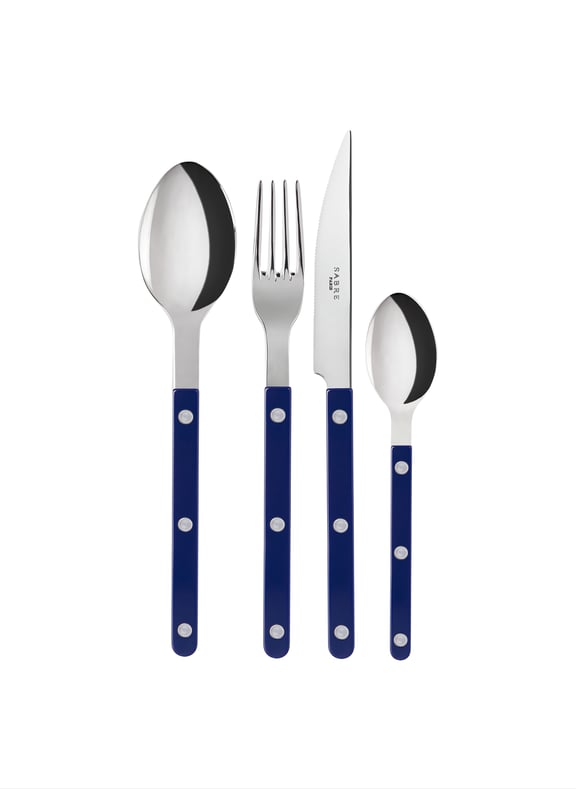 Set de 4 couverts de table, bistrot Bleu by SABRE PARIS SABRE PARIS Set de 4 couverts de table, bistrot Bleu