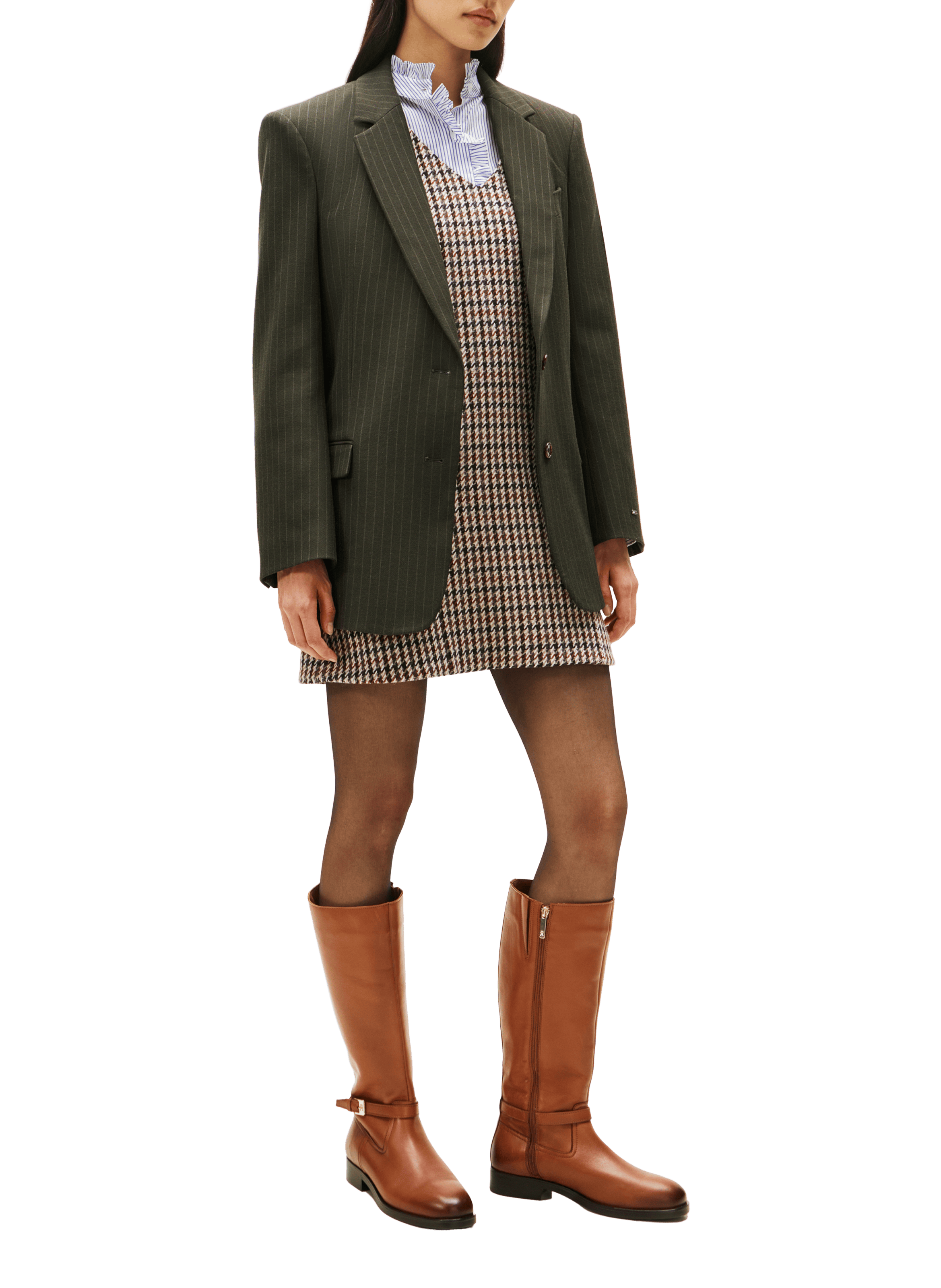TOMMY HILFIGER Bottes zippées en cuir Brown