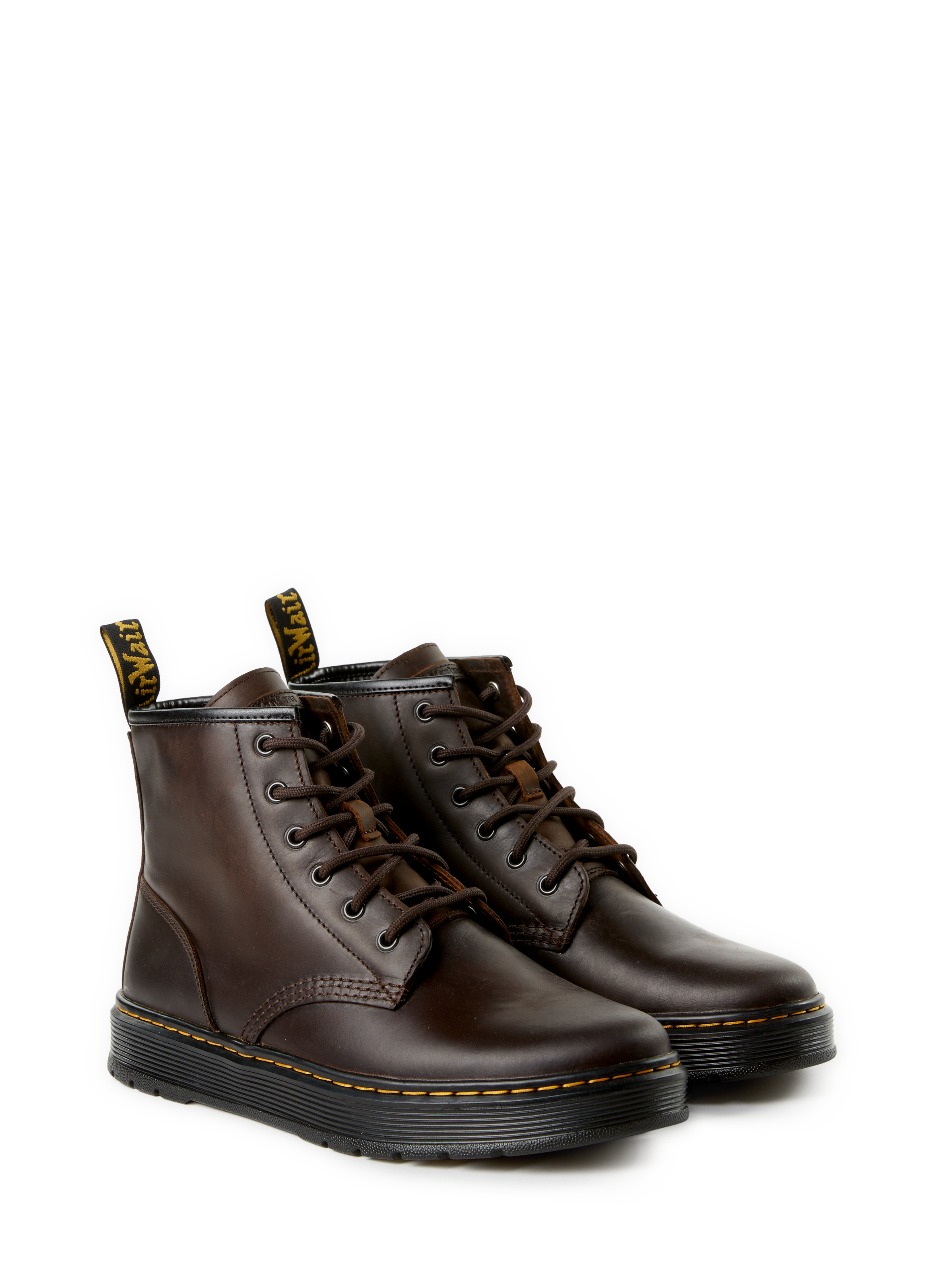 Ankle boots with silver tips DR. MARTENS Brown