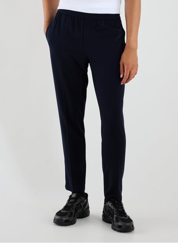 Pantalon droit à taille élastiquée Bleu by SAMSOE SAMSOE SAMSOE SAMSOE Pantalon droit à taille élastiquée Bleu