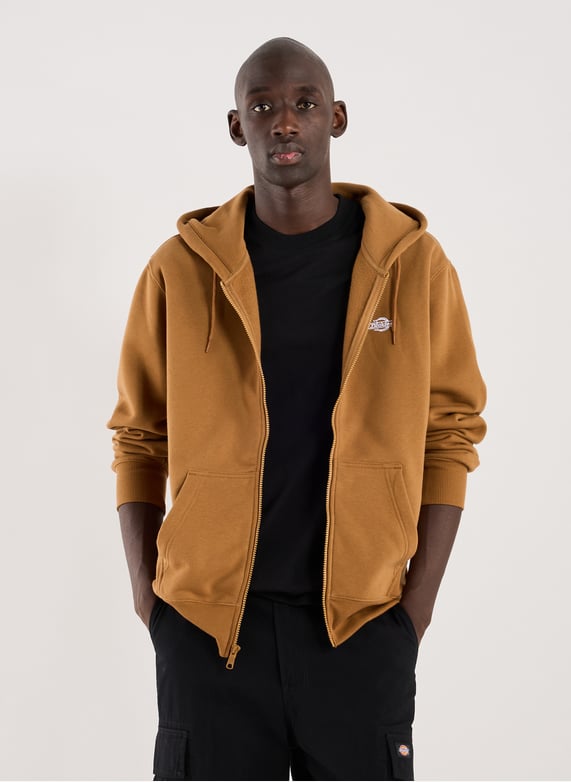 Gilet à capuche en coton mélangé | Marron by DICKIES Gilet à capuche en coton mélangé Marron