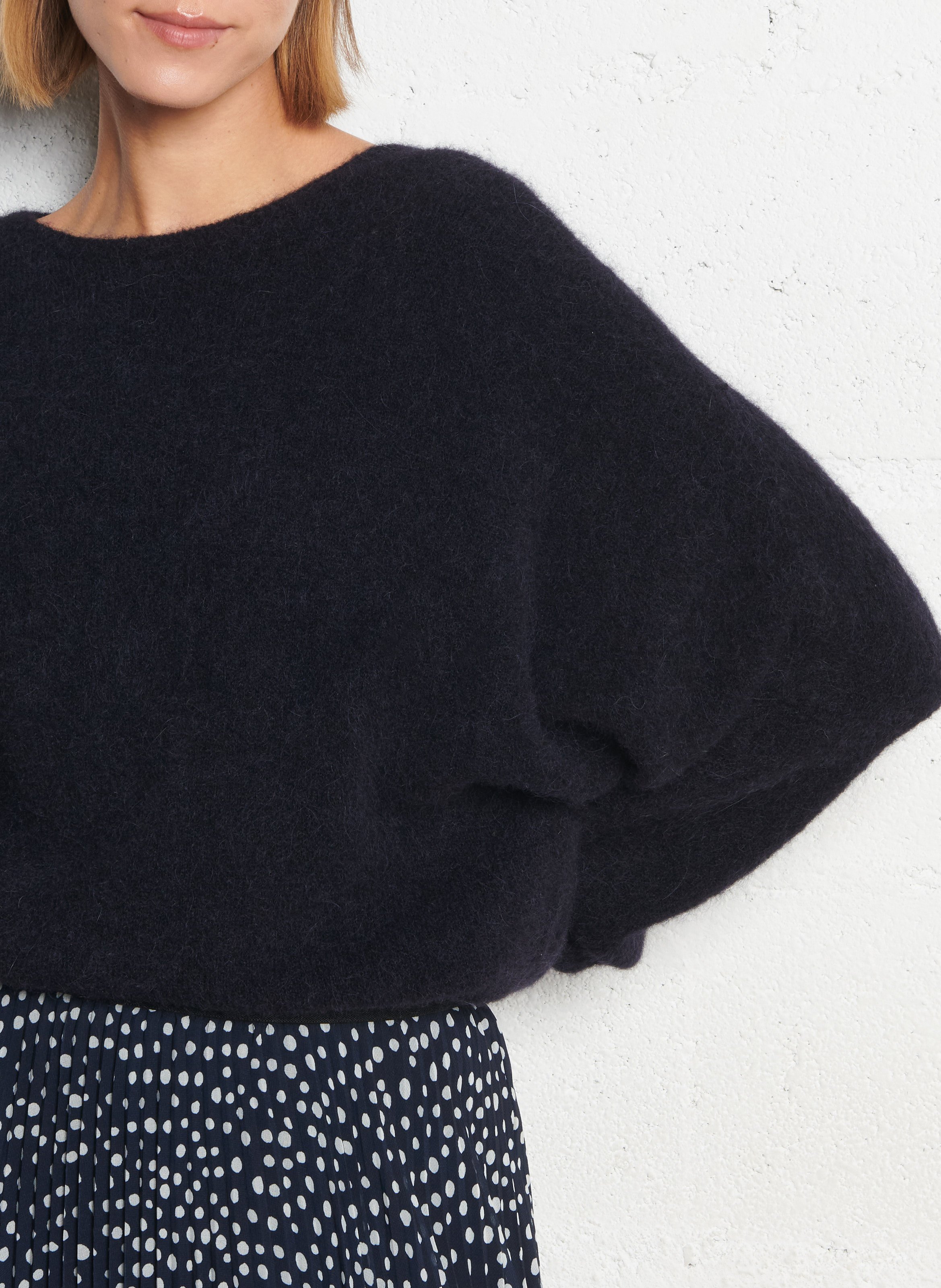 Pull ample en laine mélangée IKKS Noir