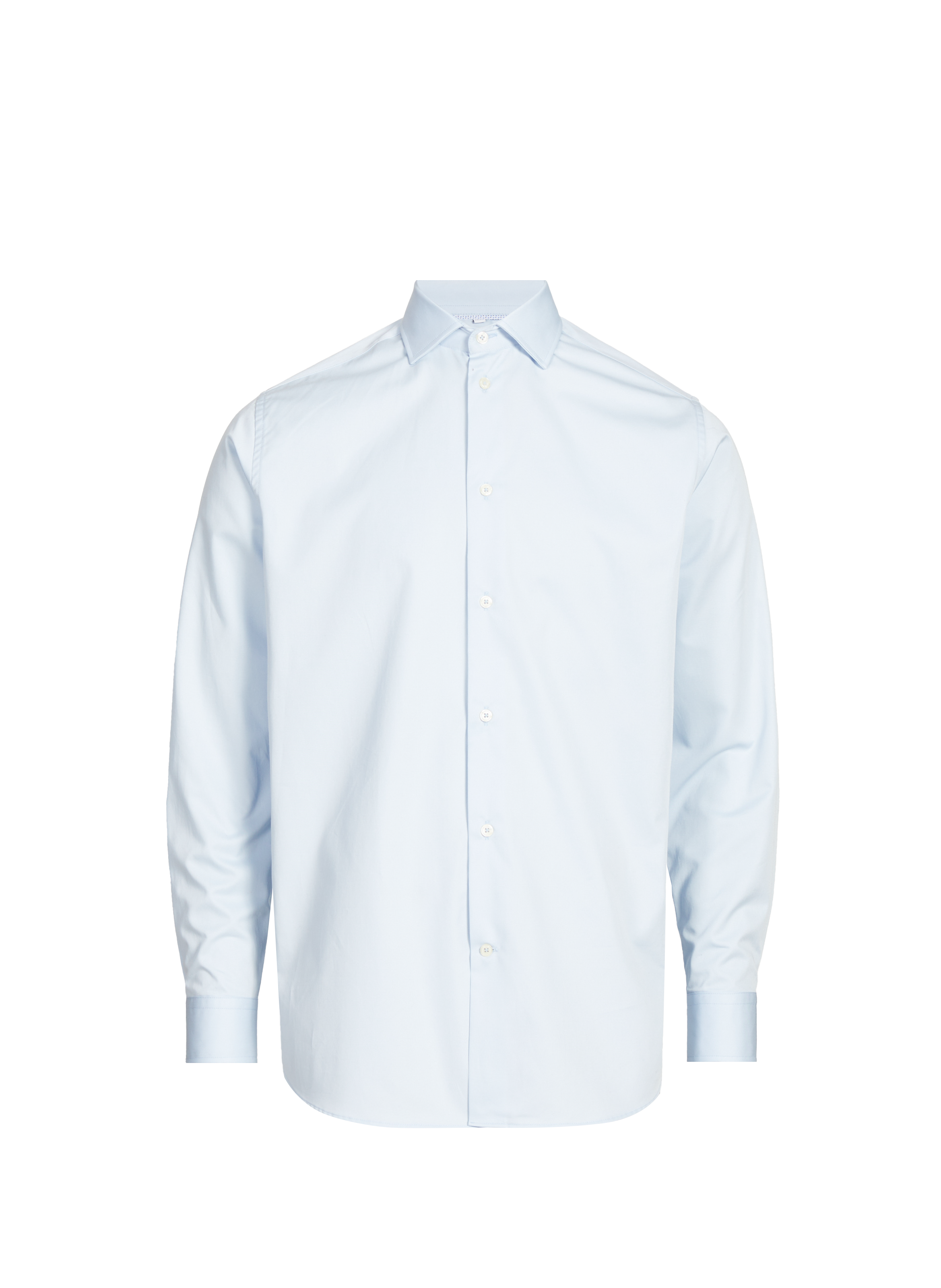 AU PRINTEMPS PARIS Chemise col classique manches contrastantes en coton Blue