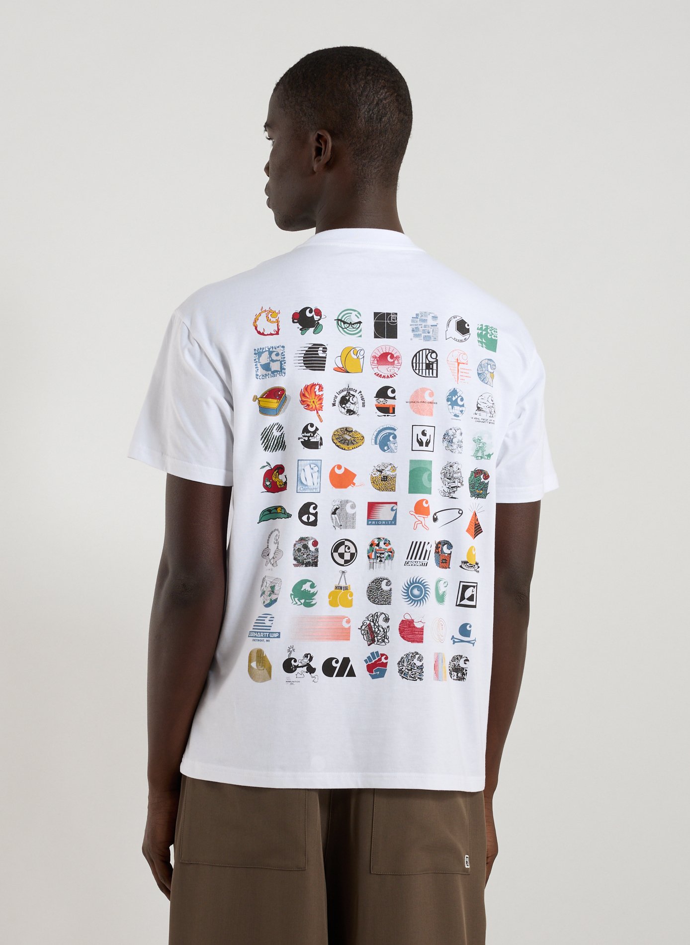 Round neck cotton printed T-shirt CARHARTT WIP White