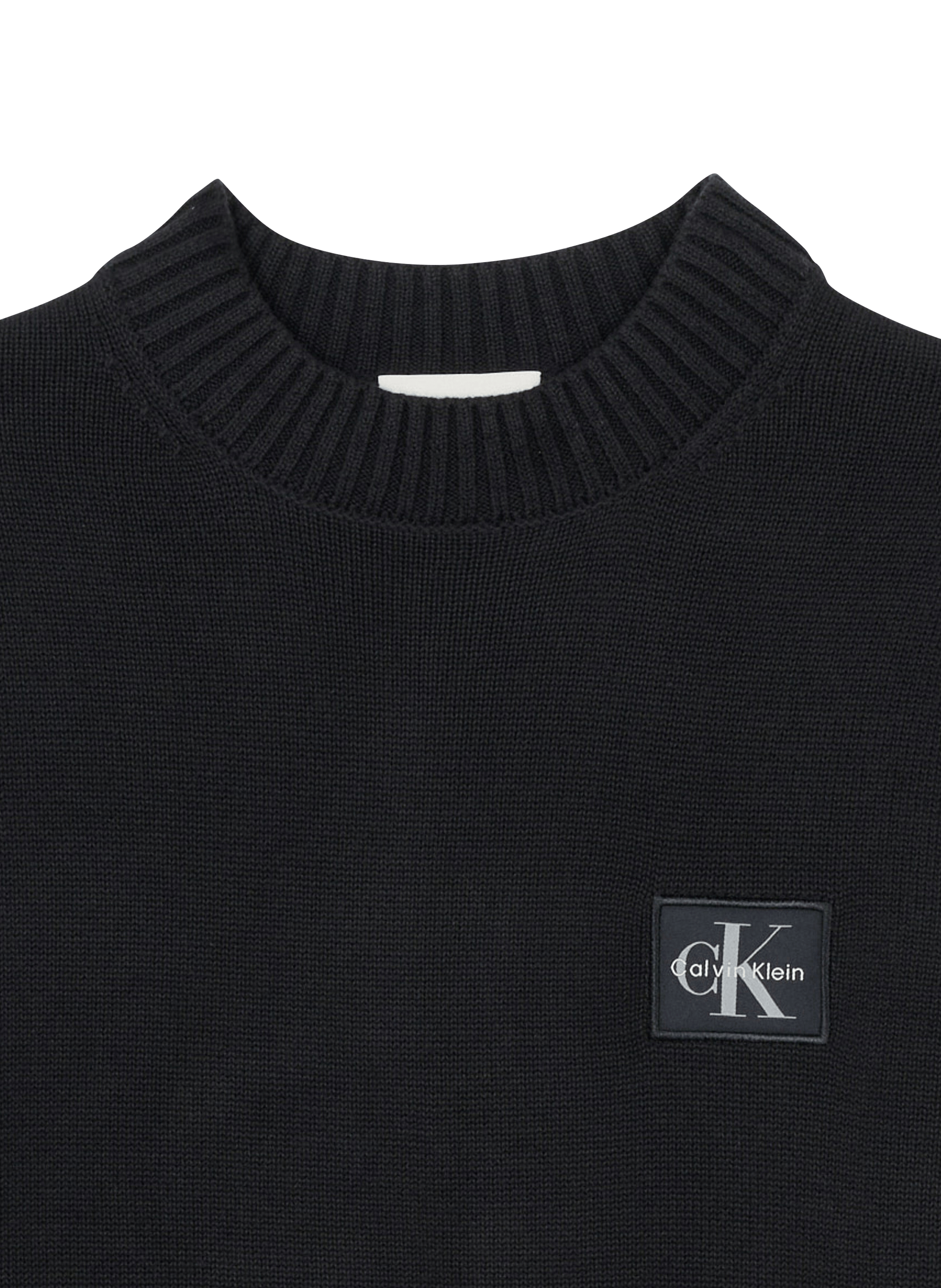 Pull court en coton CALVIN KLEIN Noir