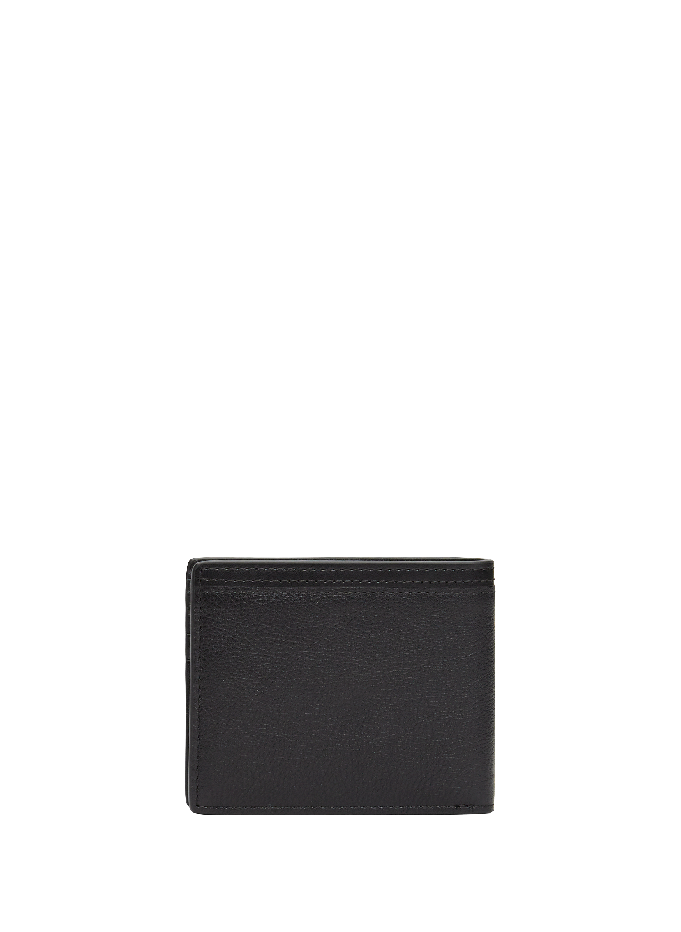 Portefeuille grainé en cuir de vache TOMMY HILFIGER Noir