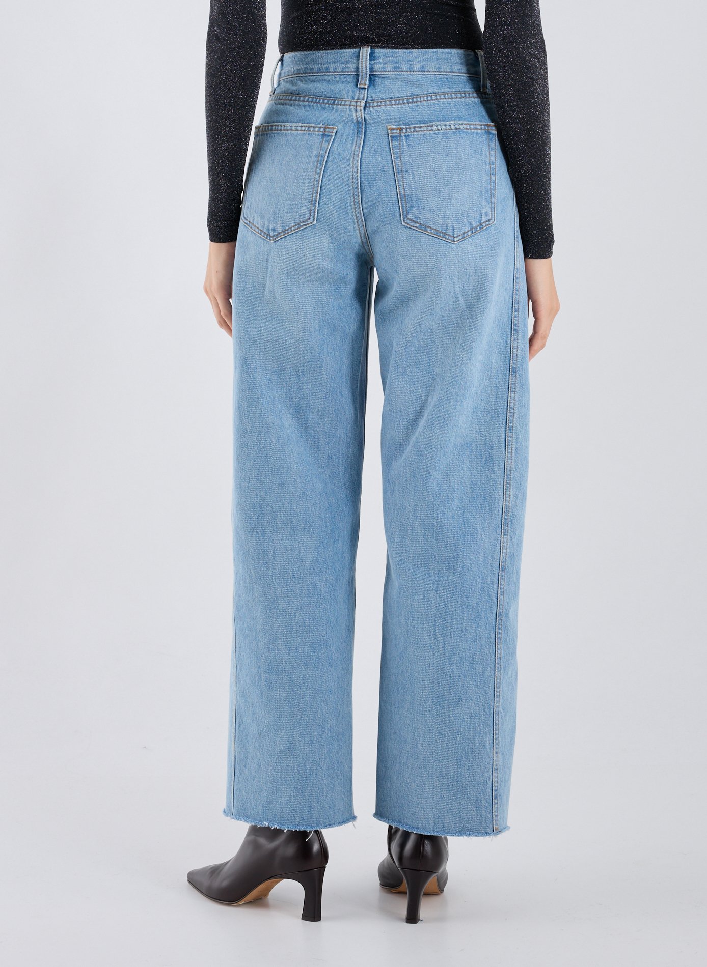 Jean droit en coton  R2W Bleu