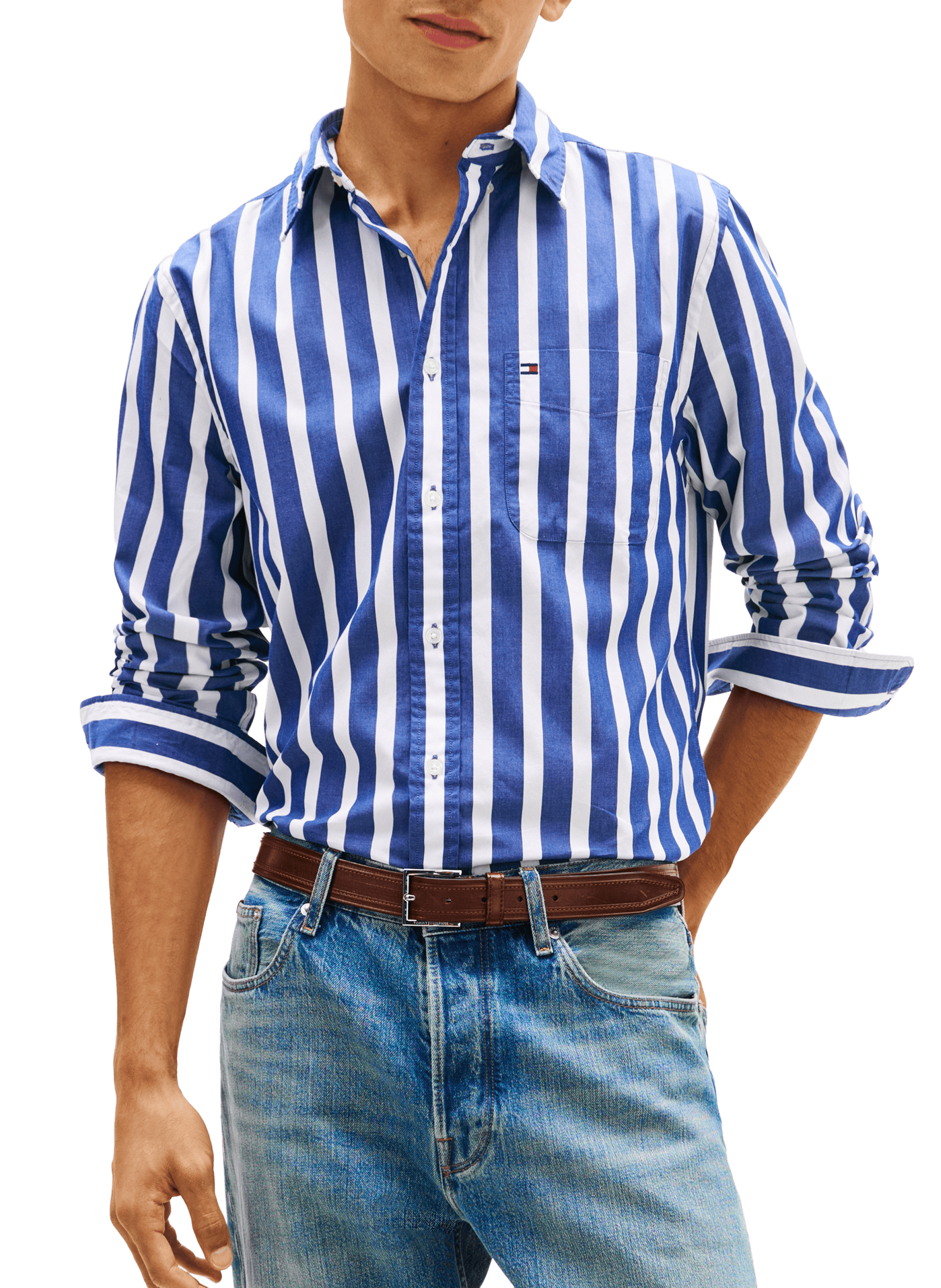 Chemise à manches longues rayée TOMMY HILFIGER Multicolore