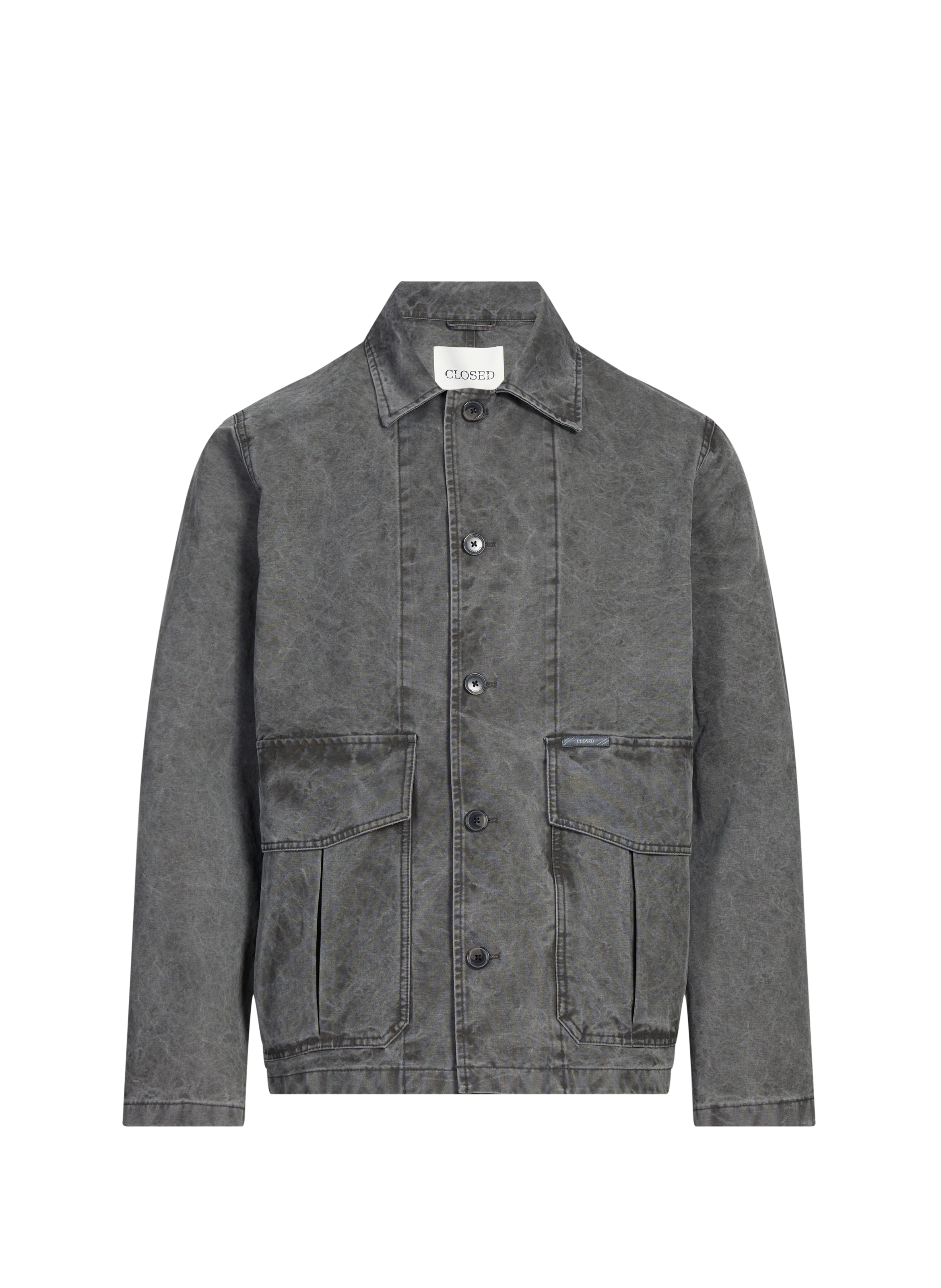 Veste droite en coton CLOSED Gris