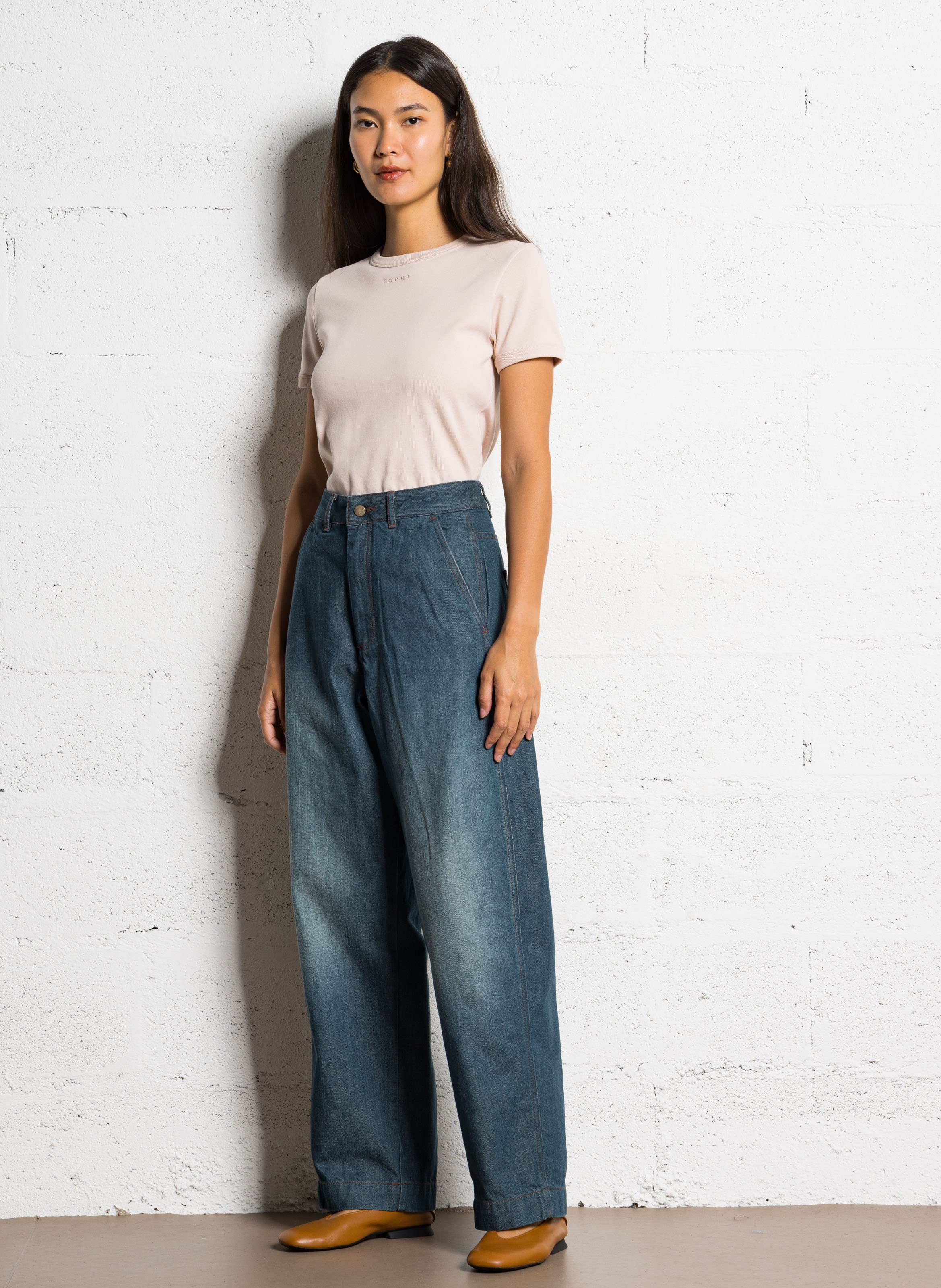 Tee-shirt ajusté en coton aristide SOEUR Rose