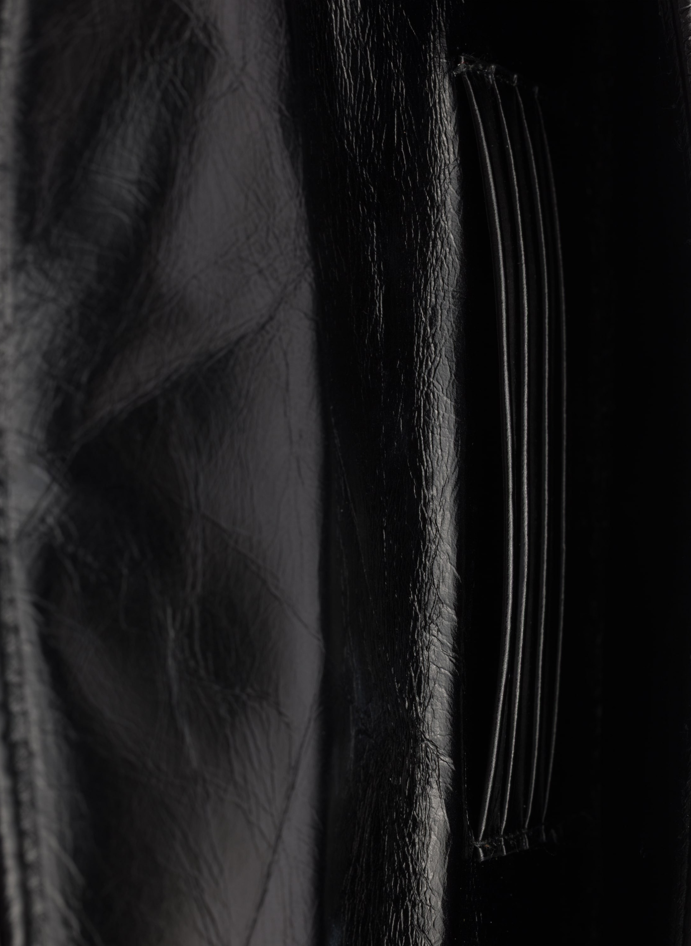 Porte-monnaie en cuir avec bandoulière PRADA Noir