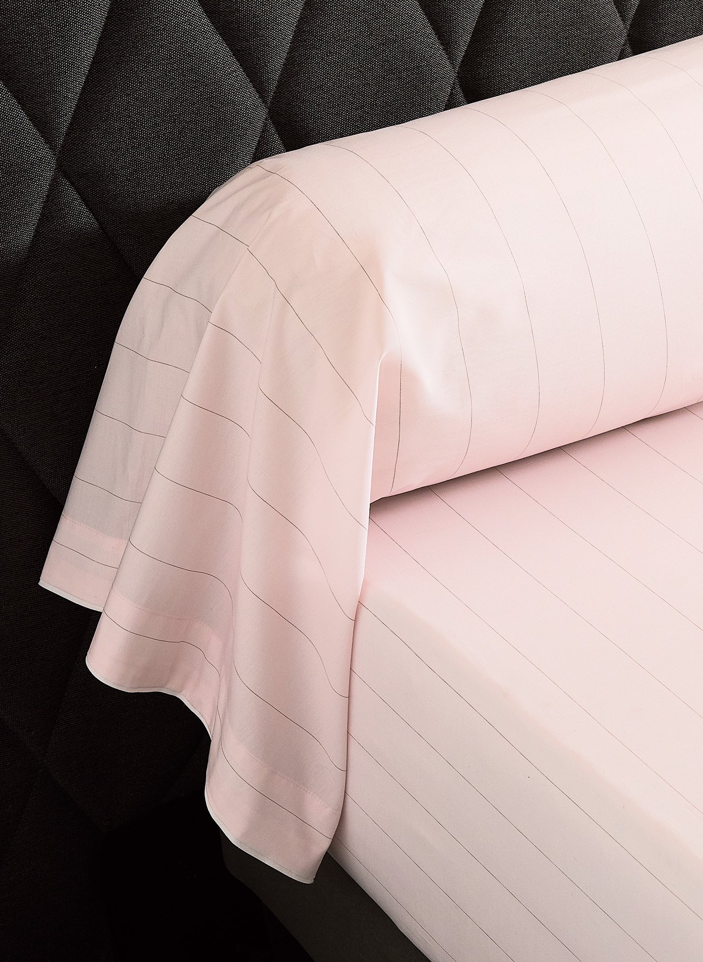 Taie de traversin nature ANNE DE SOLENE Rose