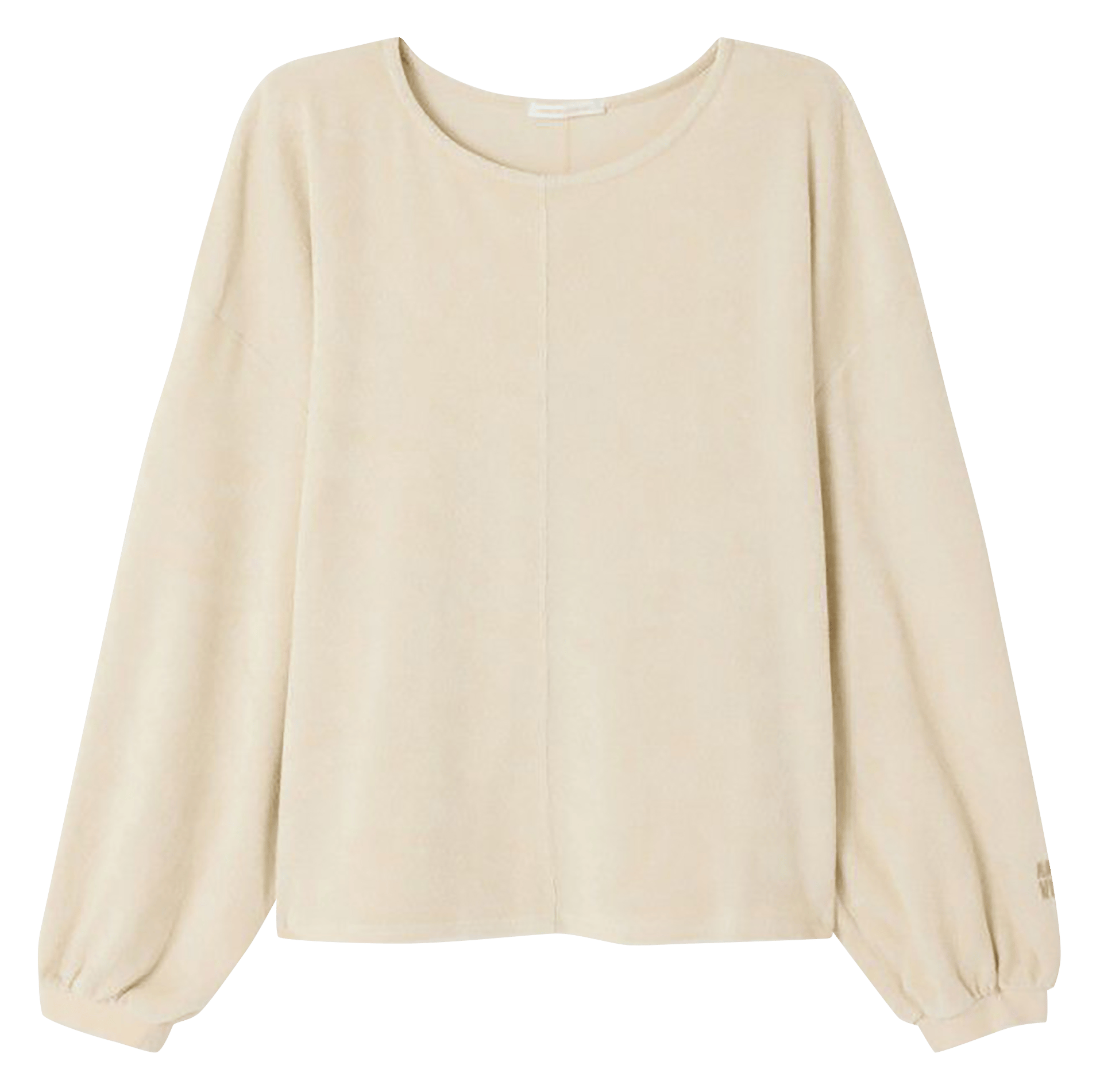 Pull oversize col bateau en coton et coton recyclé fuxow AMERICAN VINTAGE Beige